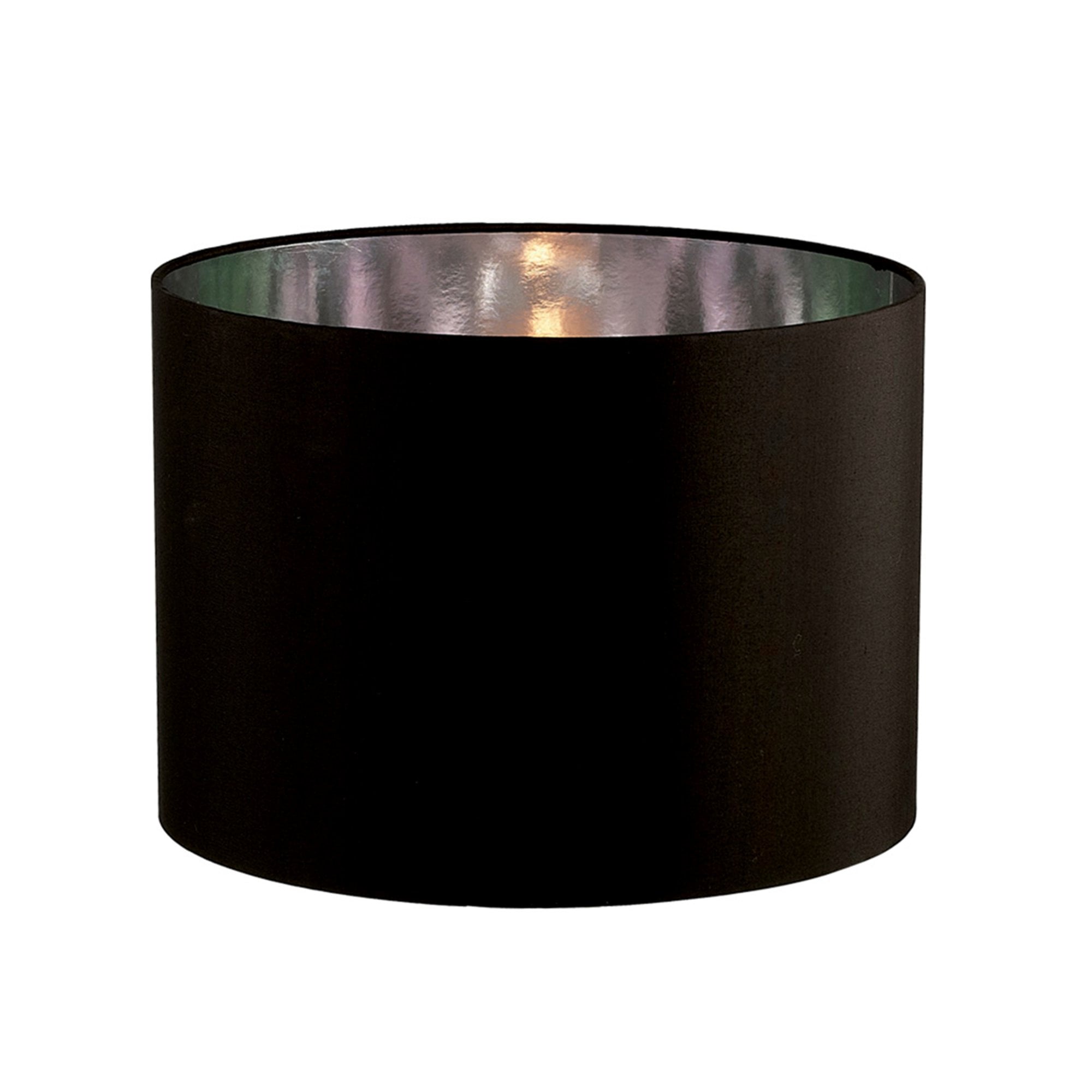 Diyas ILS20281 Duo Round Shade - Small Black/Chrome 30cm - Shade Only