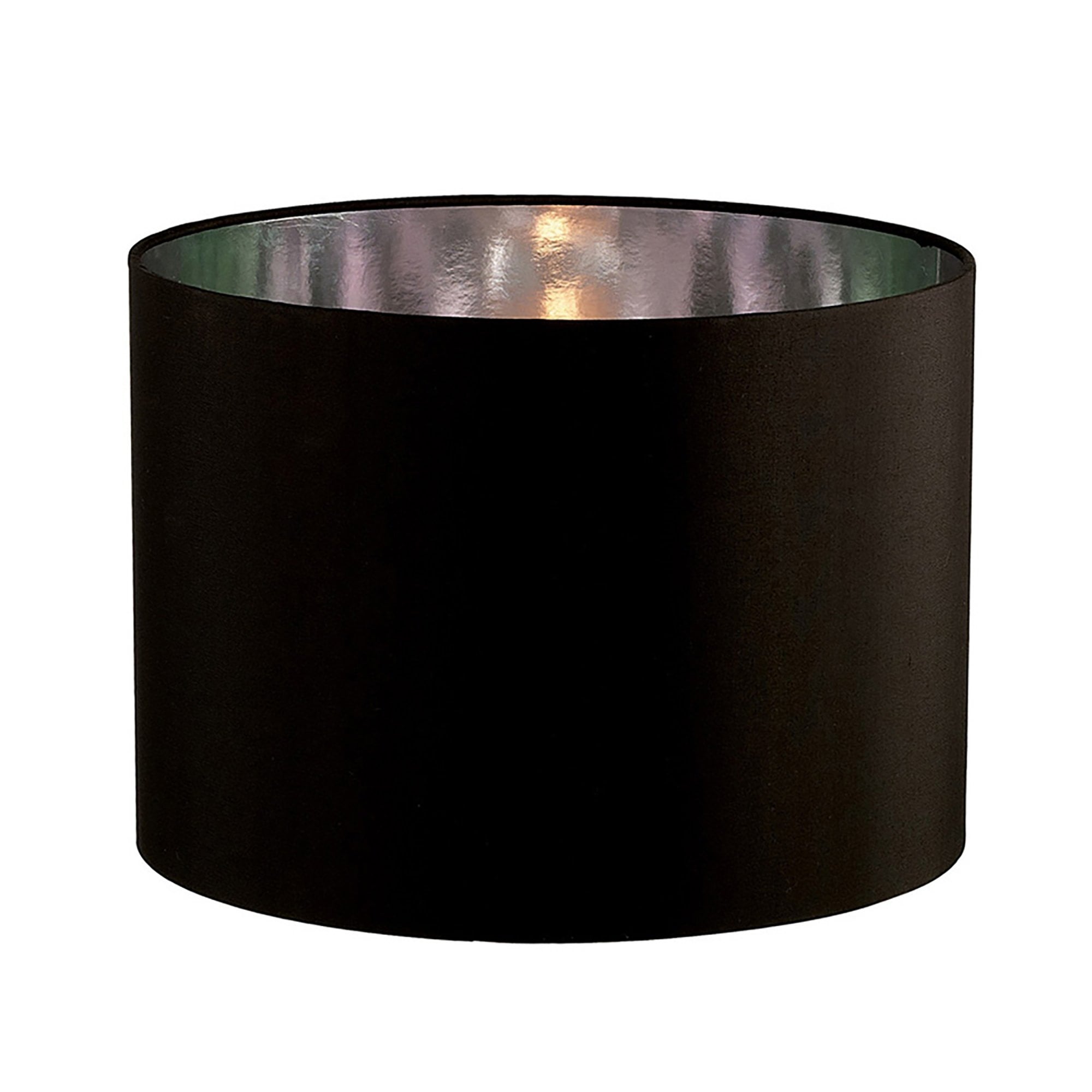Diyas ILS20282 Duo Round Shade - Medium Black/Chrome 35cm - Shade Only