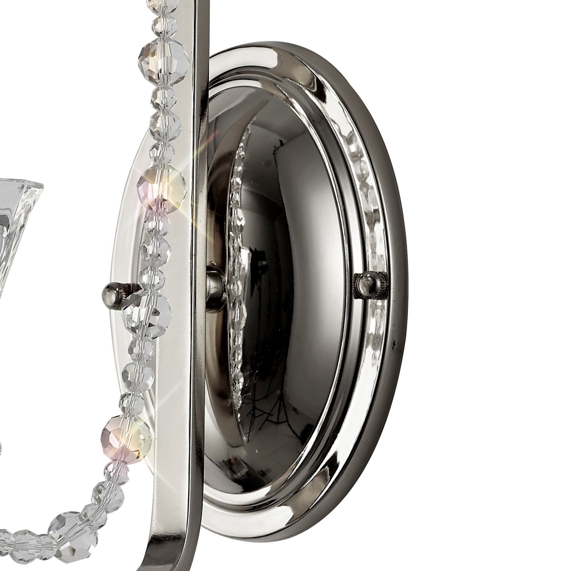 Diyas Armand Wall Lamp Single Light E14 - Polished Chrome/Crystal