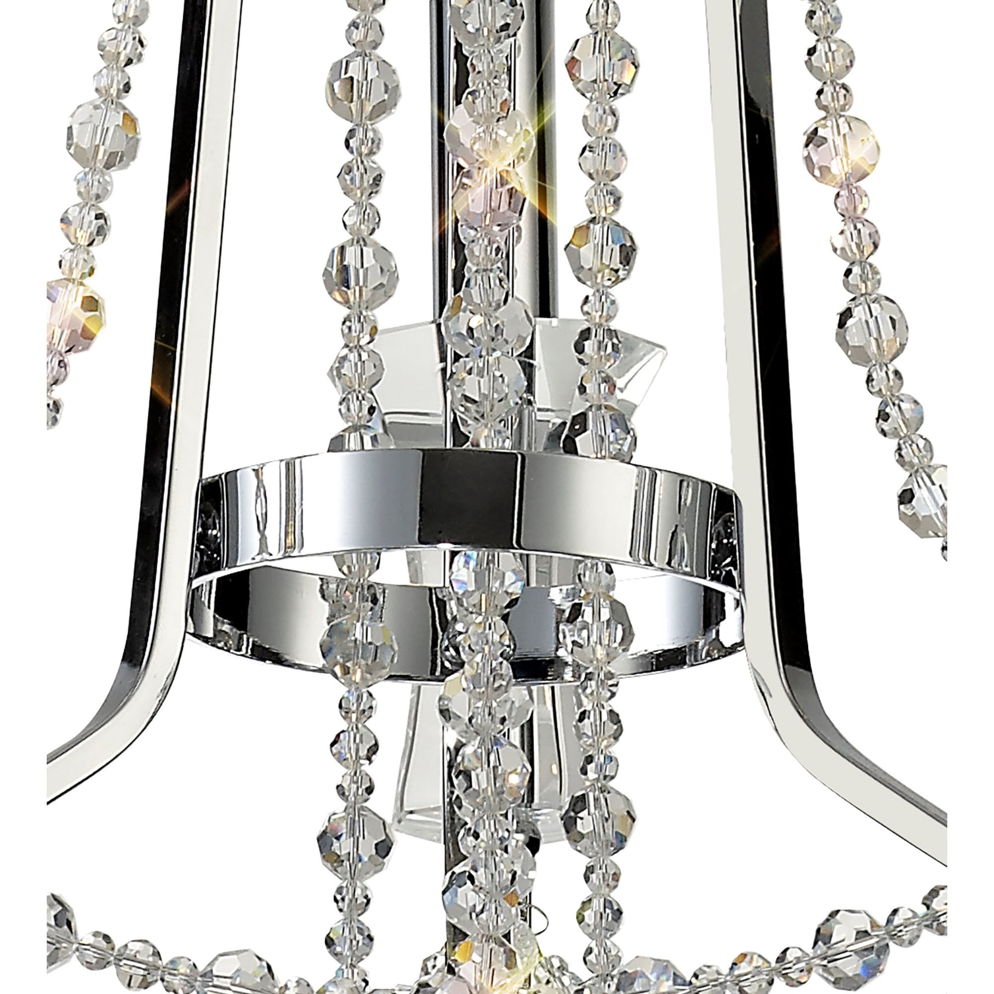 Diyas Armand Pendant 3 Light E14 - Polished Chrome/Crystal
