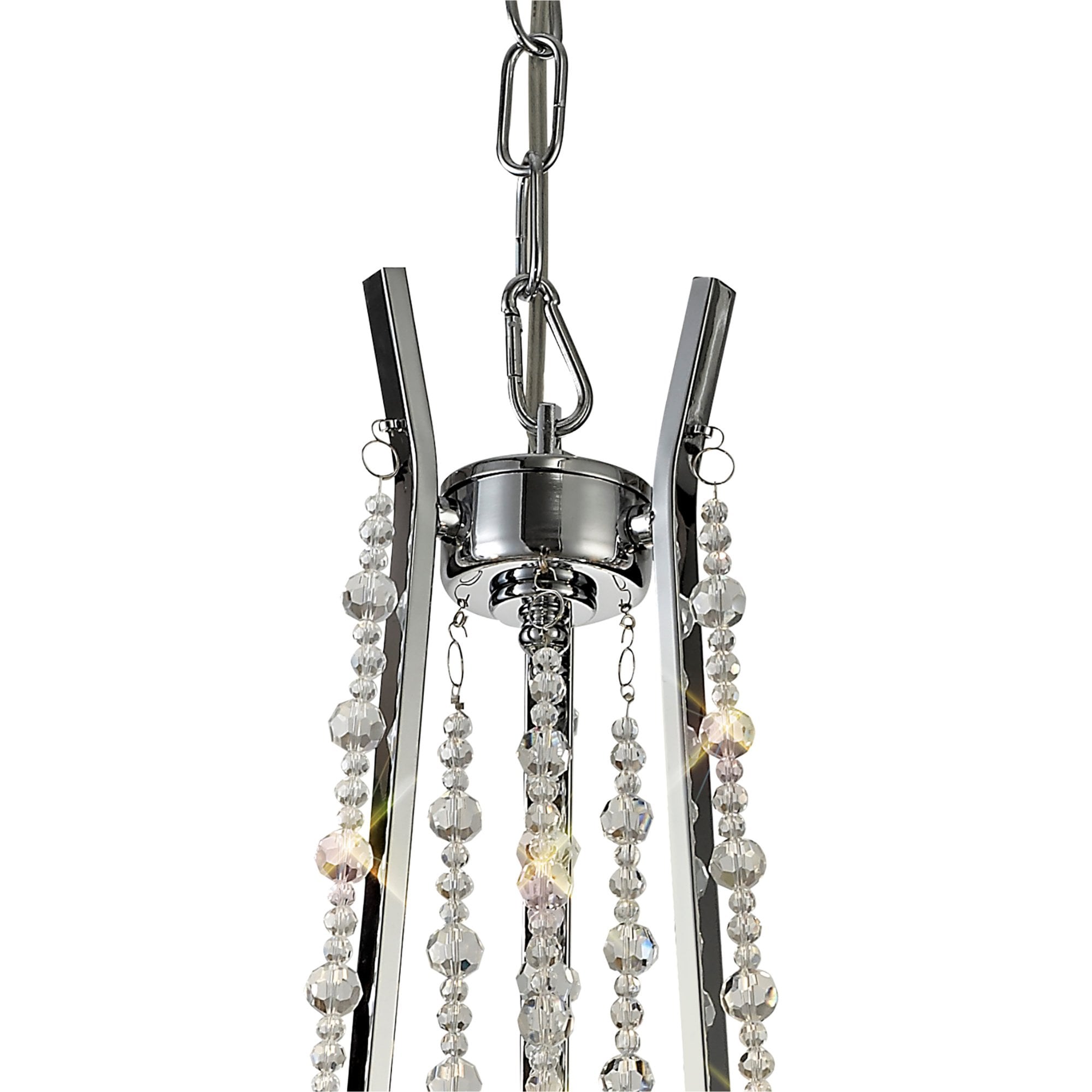 Diyas Armand Pendant 3 Light E14 - Polished Chrome/Crystal