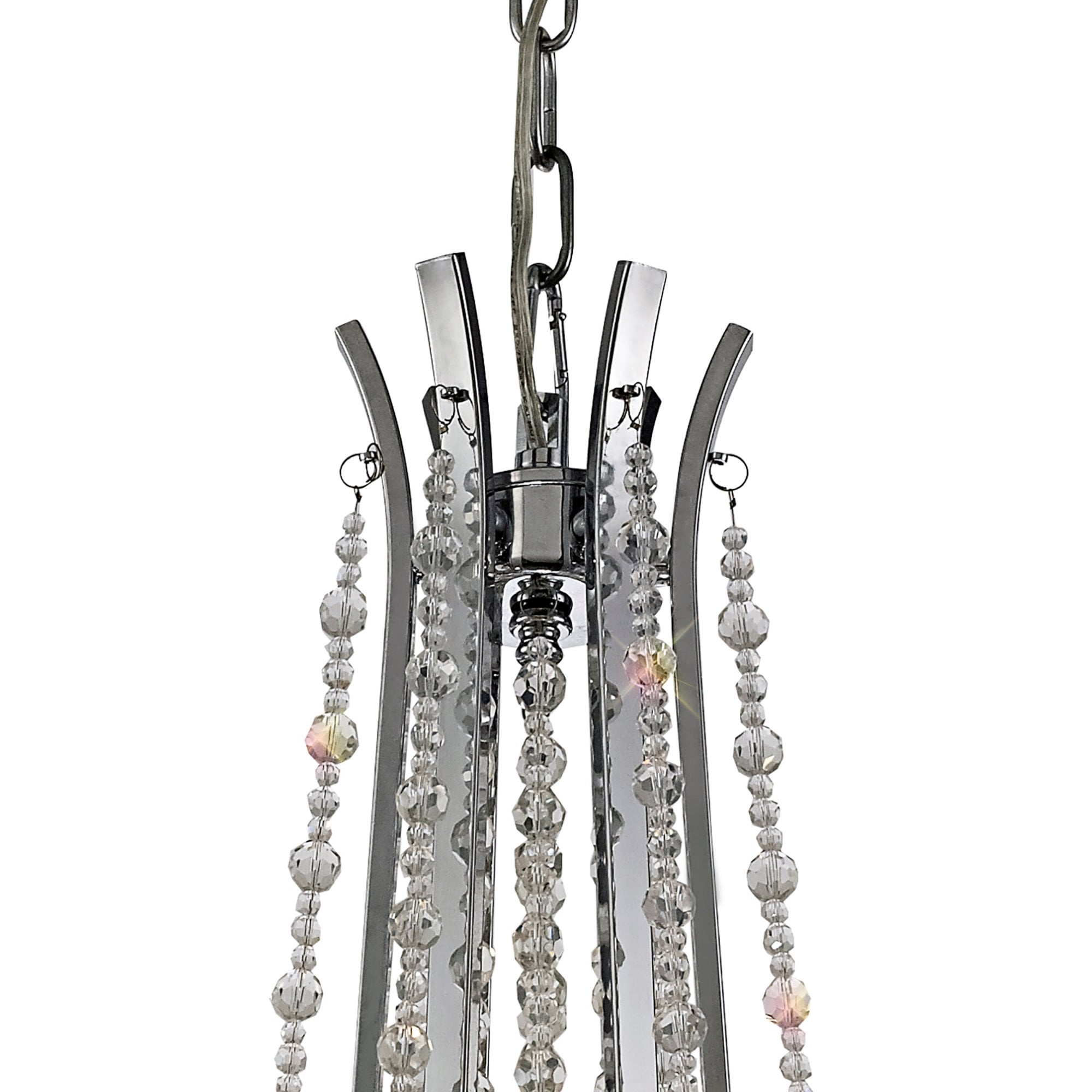 Diyas Armand Pendant 6 Light E14 - Polished Chrome/Crystal