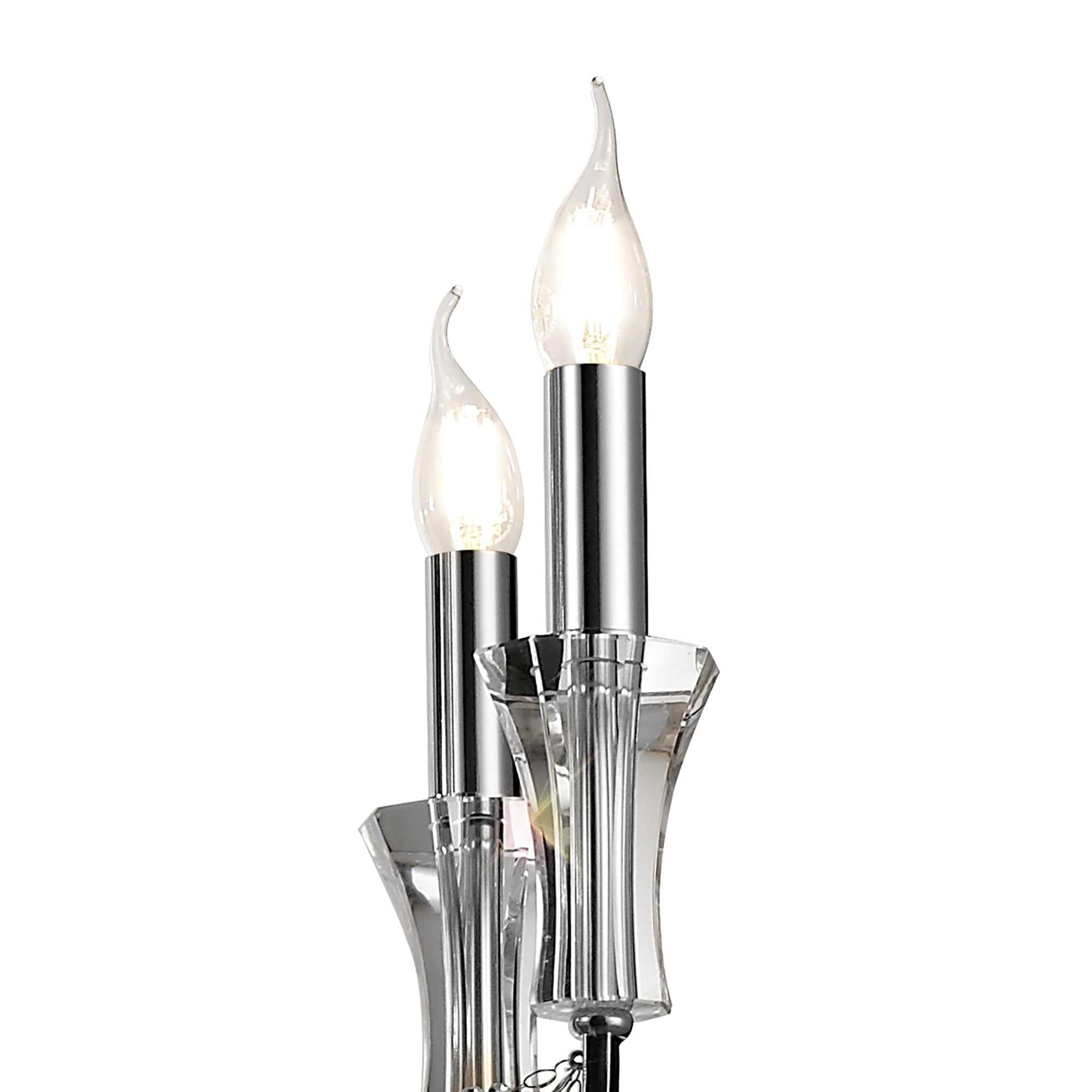 Diyas Armand Pendant 8 Light E14 - Polished Chrome/Crystal