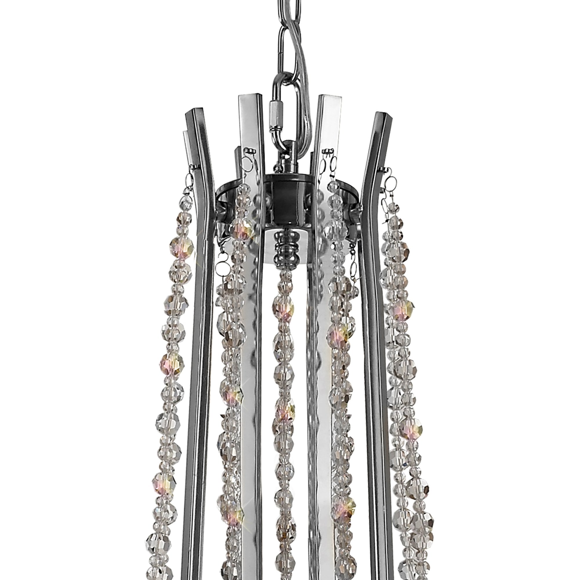 Diyas Armand Pendant 8 Light E14 - Polished Chrome/Crystal