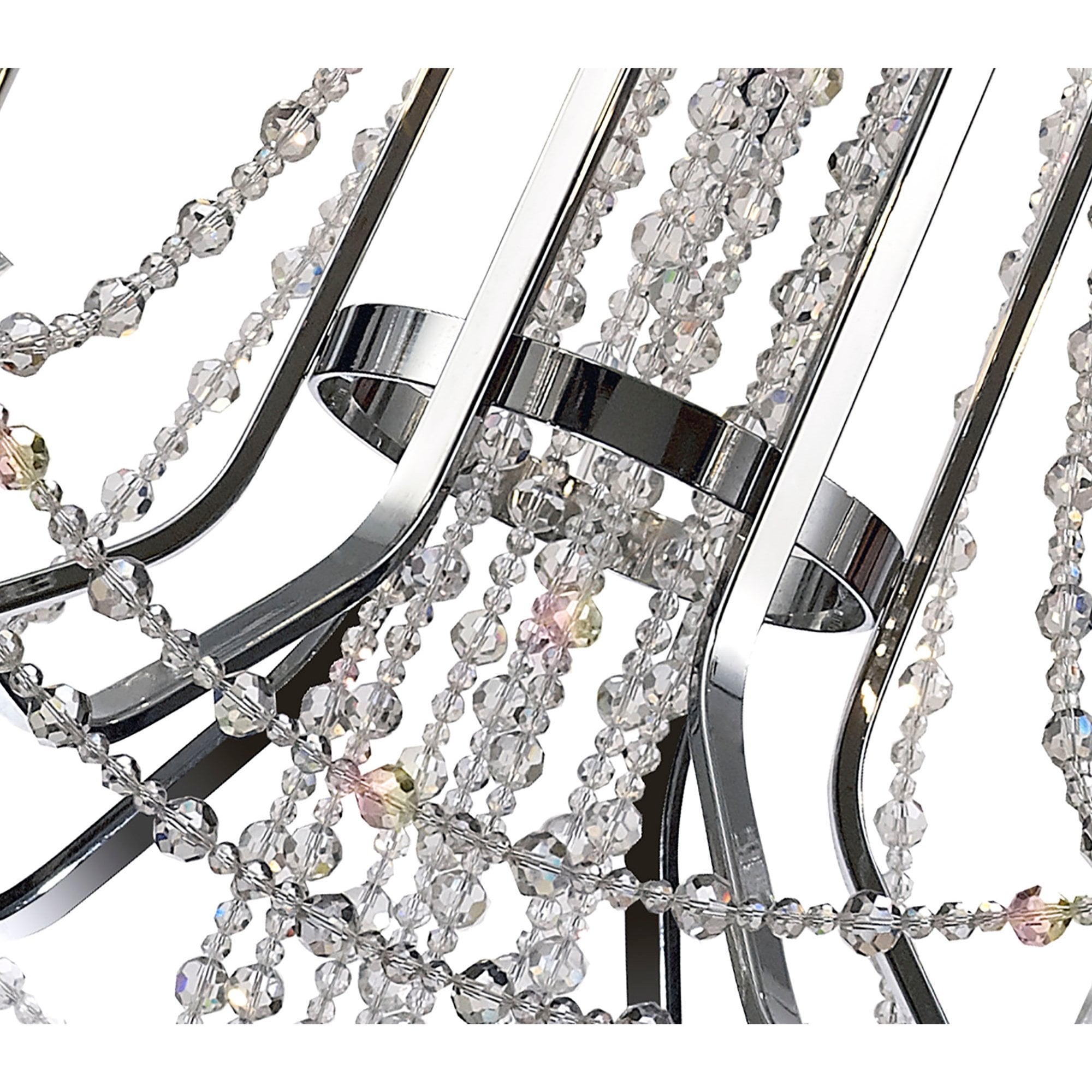 Diyas Armand Pendant 6+3+3 Light E14 - Polished Chrome/Crystal