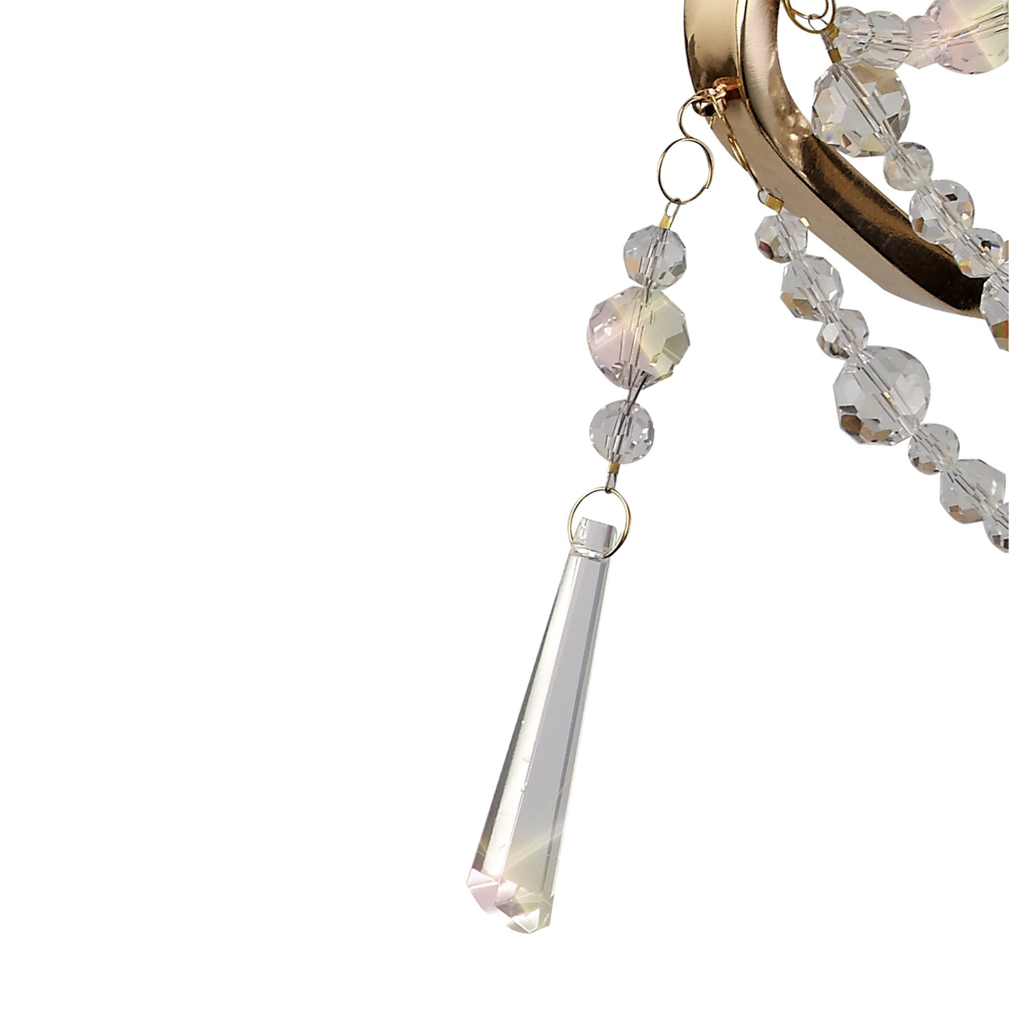 Diyas Armand Wall Lamp 2 Light E14 - French Gold/Crystal