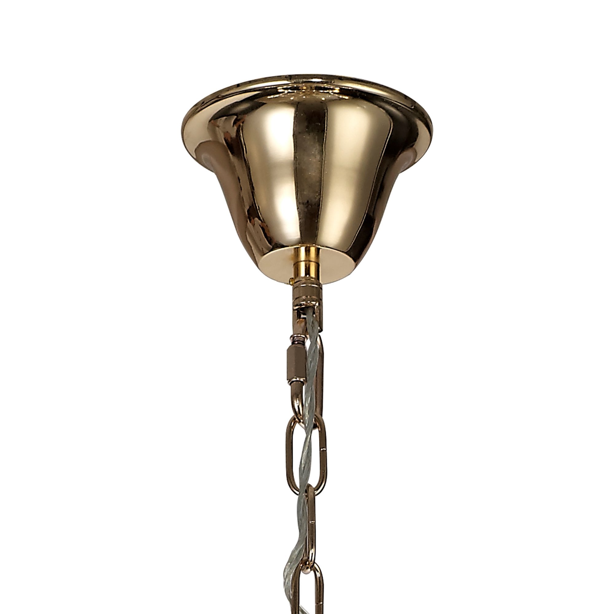 Diyas Armand Pendant 6 Light E14 - French Gold/Crystal