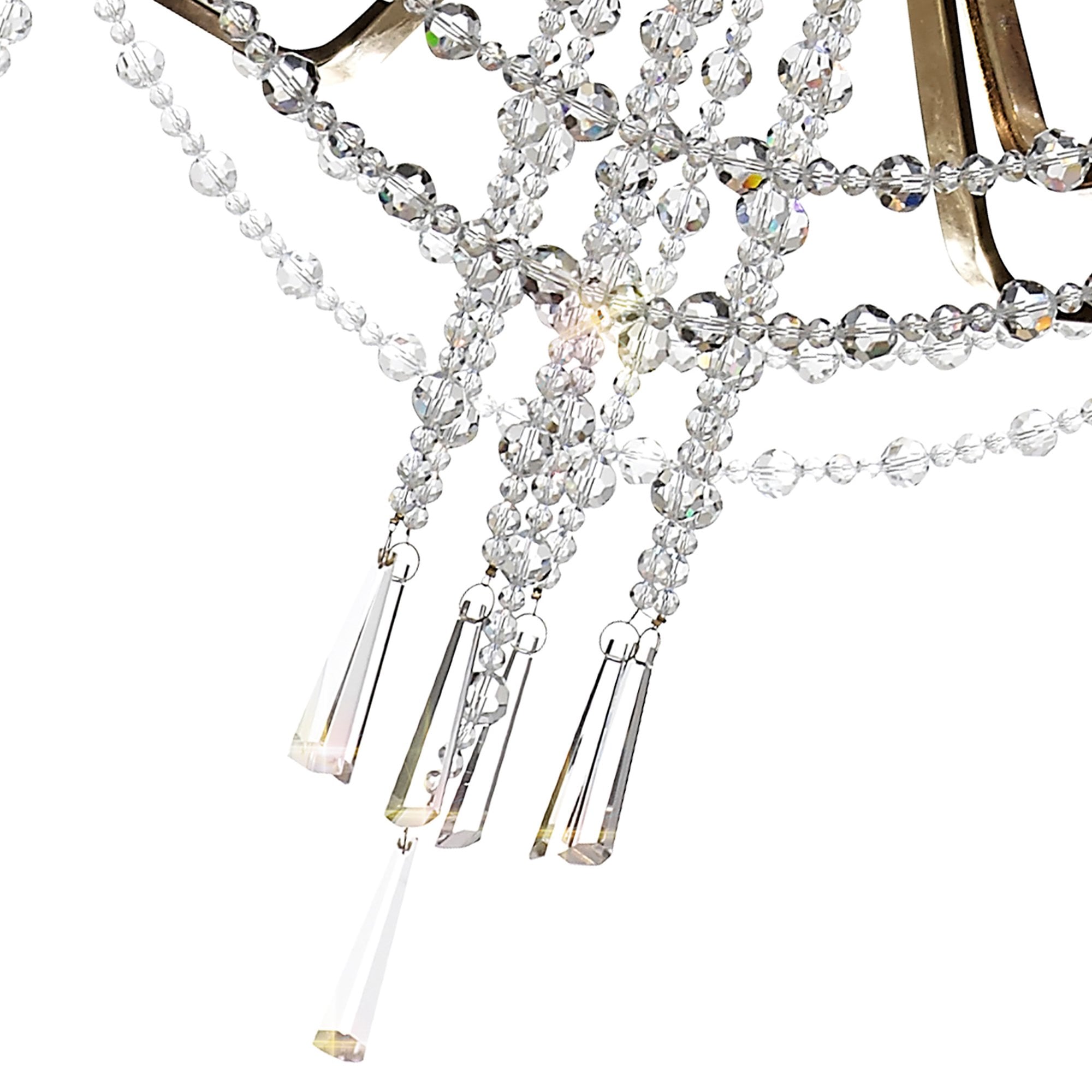 Diyas Armand Pendant 6+3+3 Light E14 - French Gold/Crystal