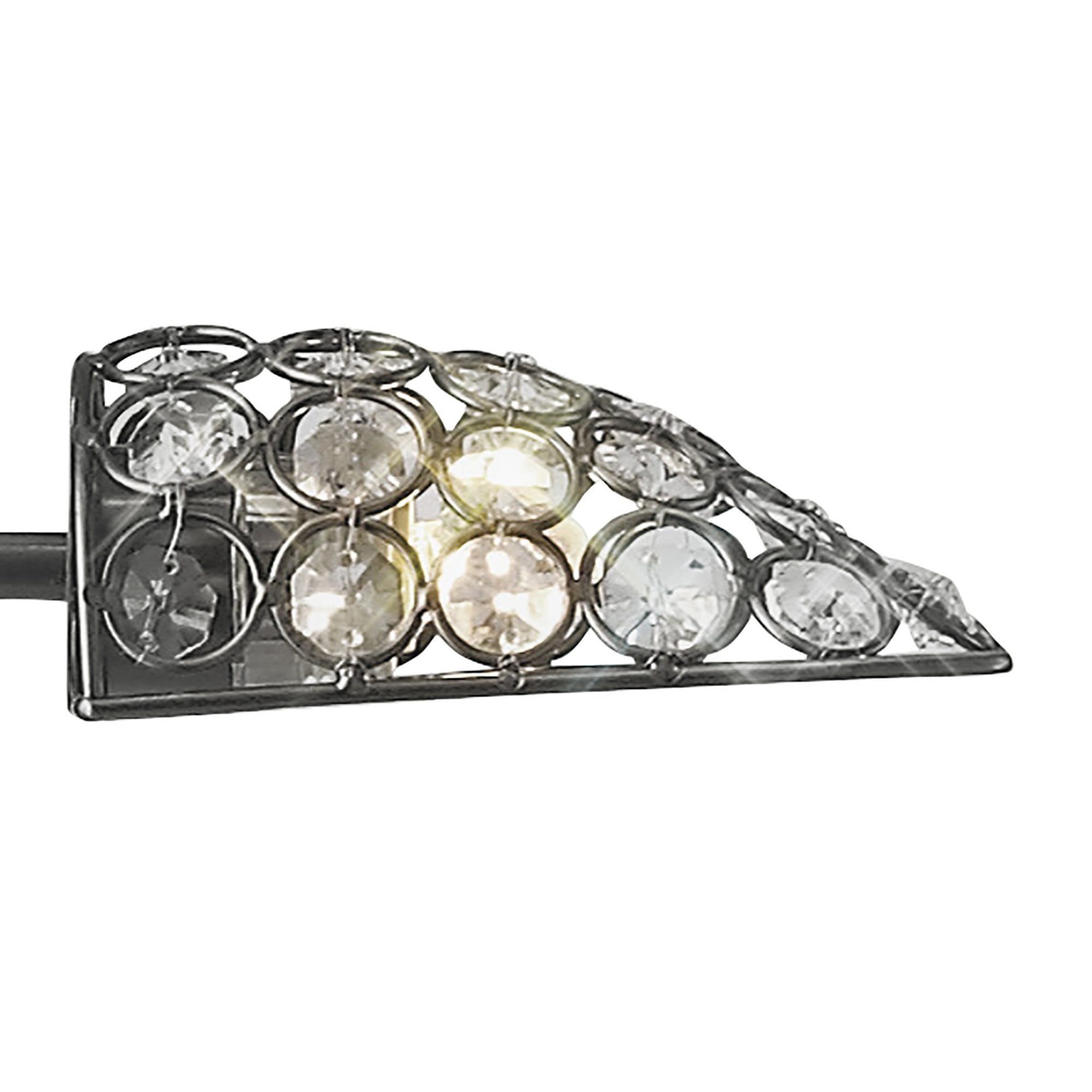 Diyas Ashton Floor Lamp 2 Light G9 - Satin Nickel/Crystal