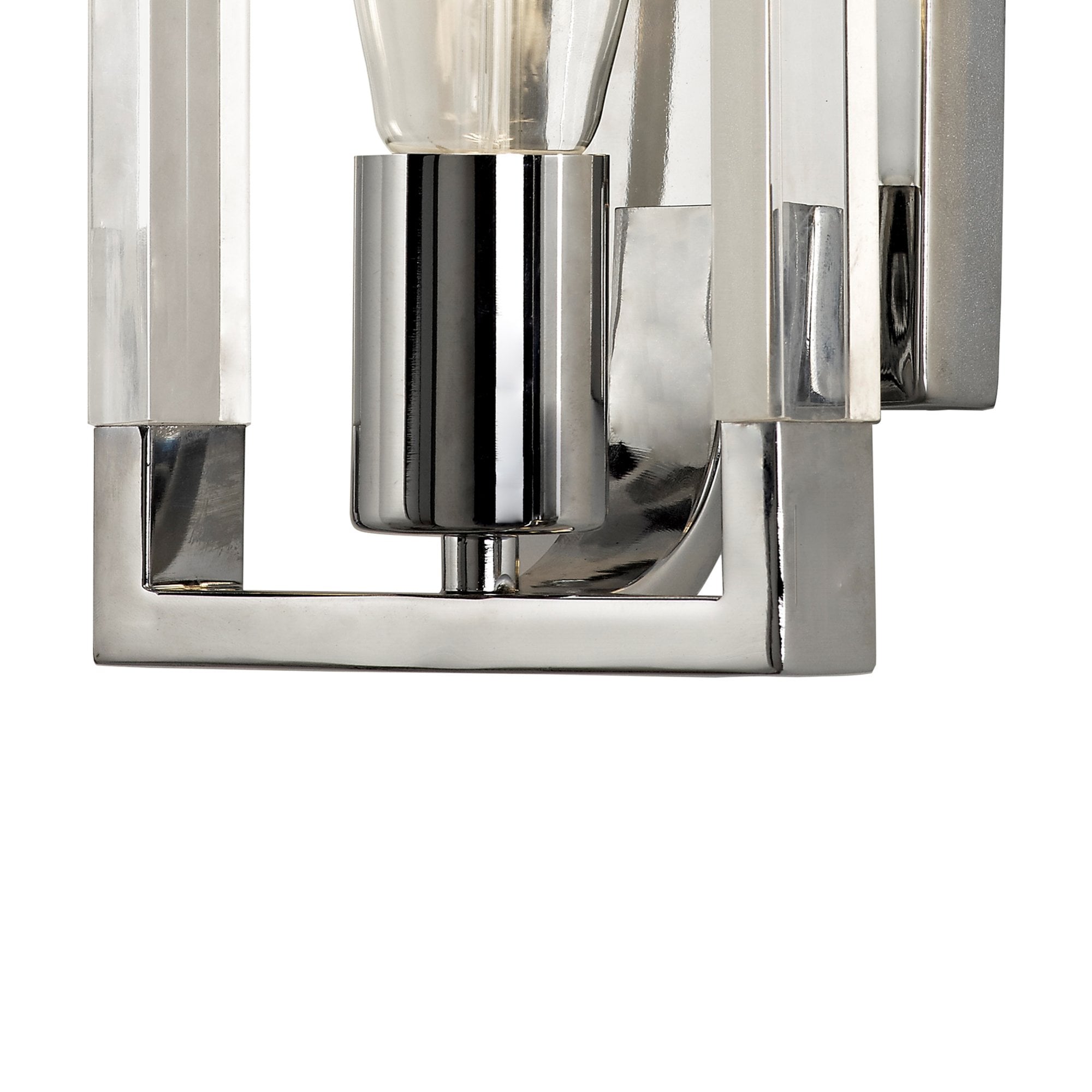 Diyas Canto Wall Lamp Single Light E27 - Polished Nickel/Acrylic