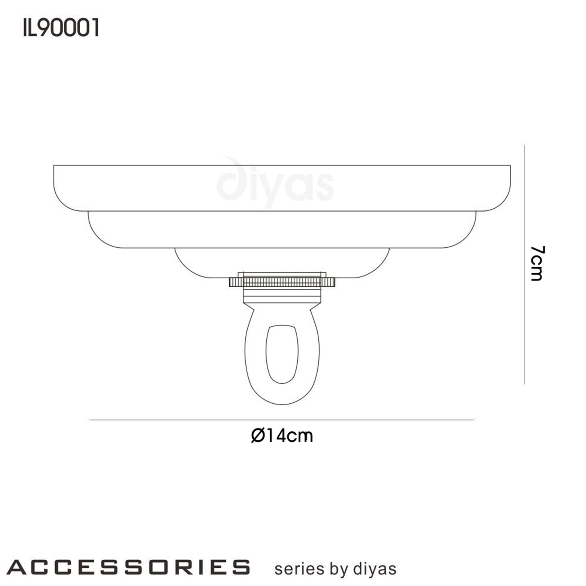 Diyas IL90001 Ceiling Plate And Bracket Polished Chrome