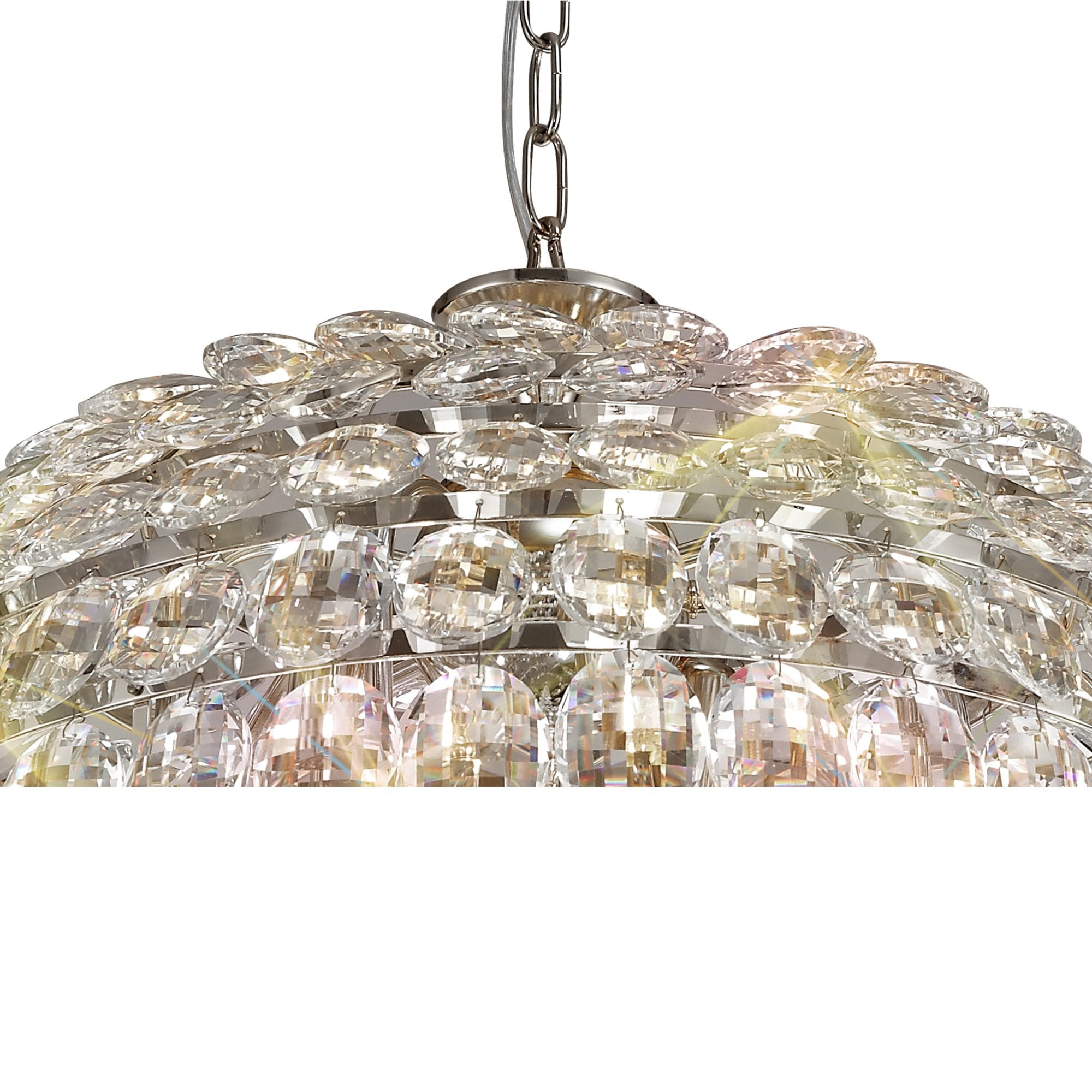 Diyas Coniston Pendant 9 Light E14 - Polished Chrome/Crystal