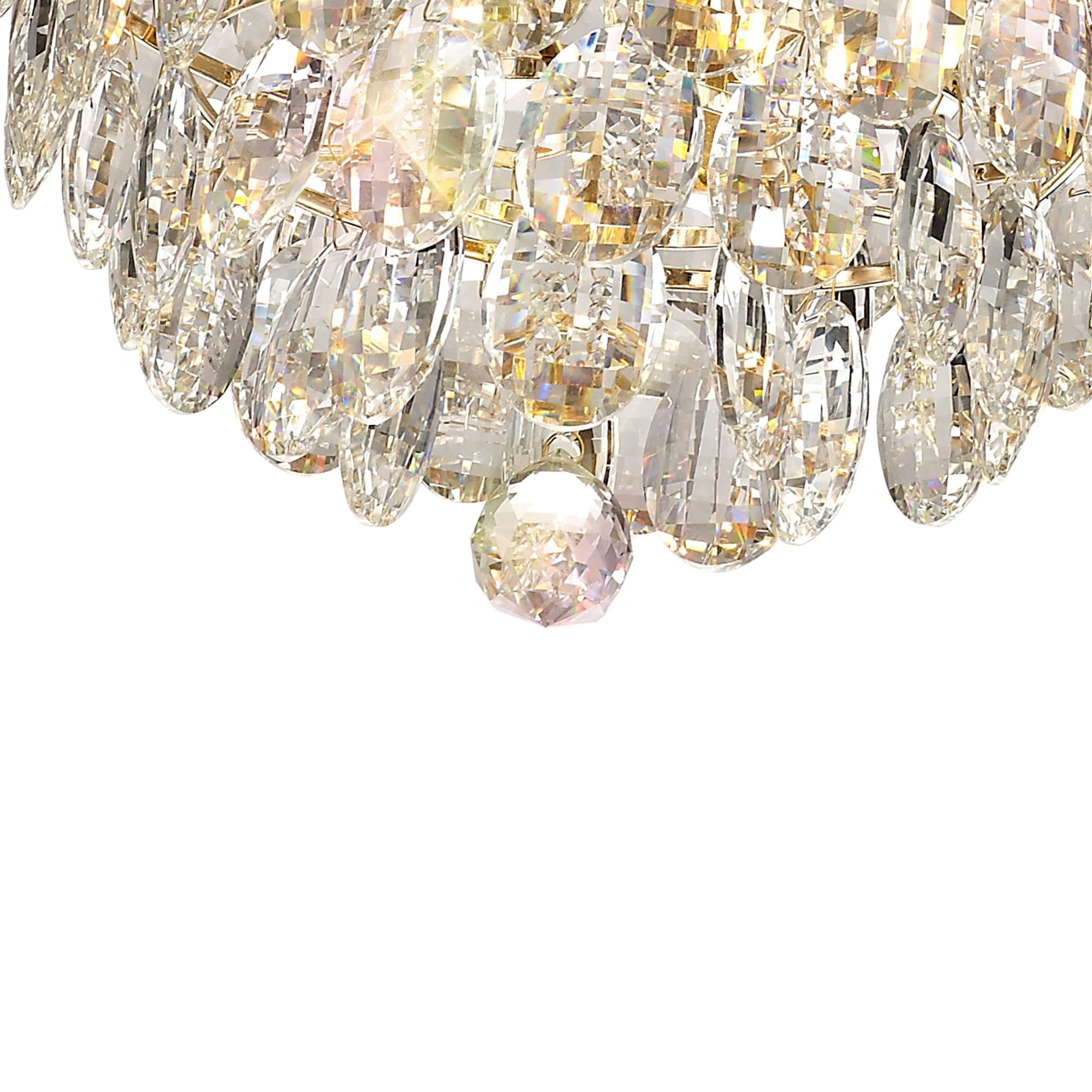 Diyas Coniston Pendant 3 Light E14 - French Gold/Crystal