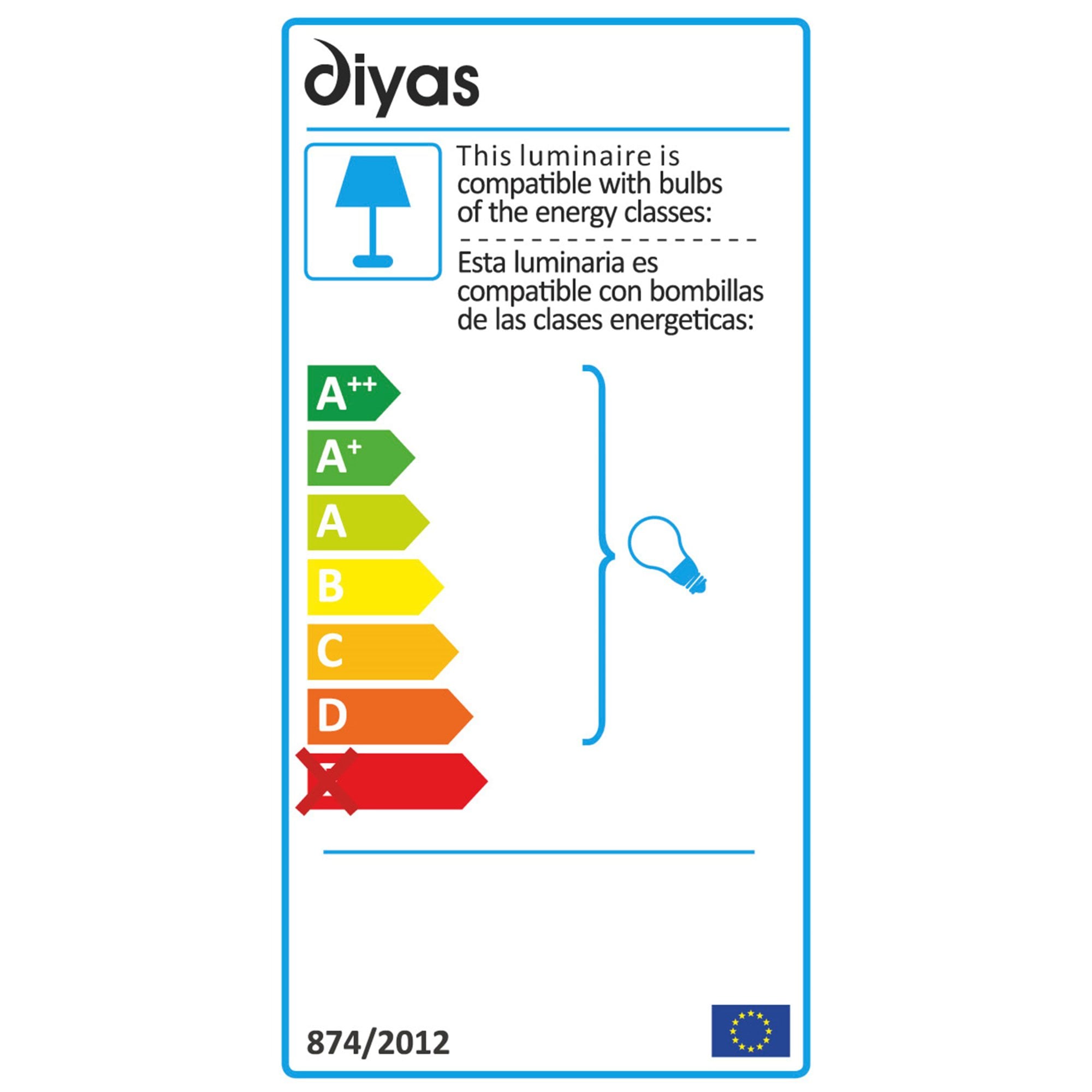 Diyas Coniston Wall Lamp Single Light E14 - Polished Chrome/Crystal