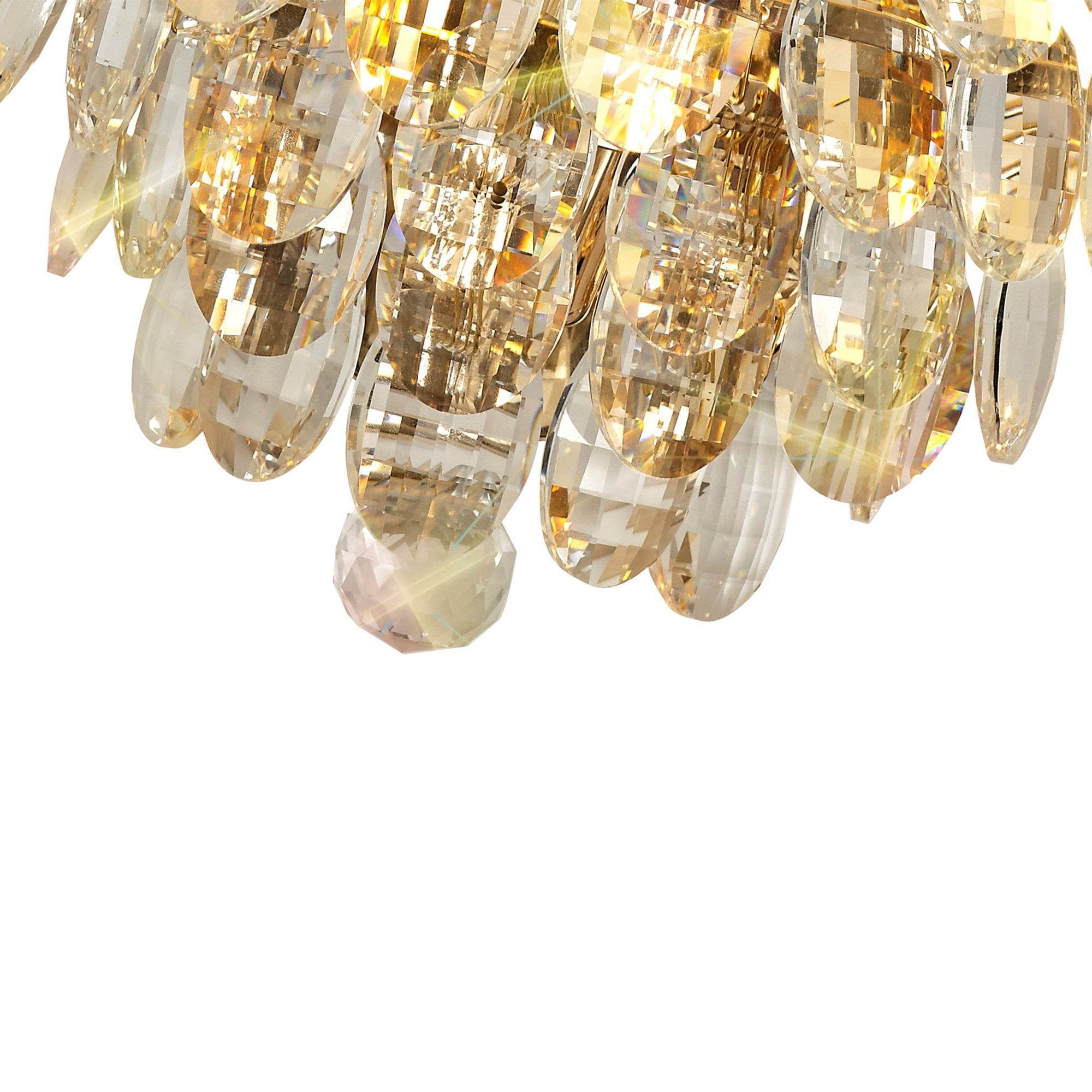 Diyas Coniston Wall Lamp Single Light E14 - French Gold/Crystal