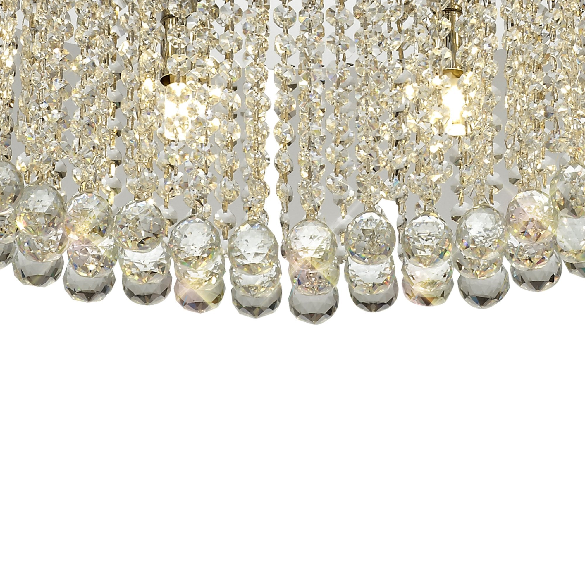 Diyas Empire 60cm Round Pendant Chandelier - Polished Chrome/Crystal