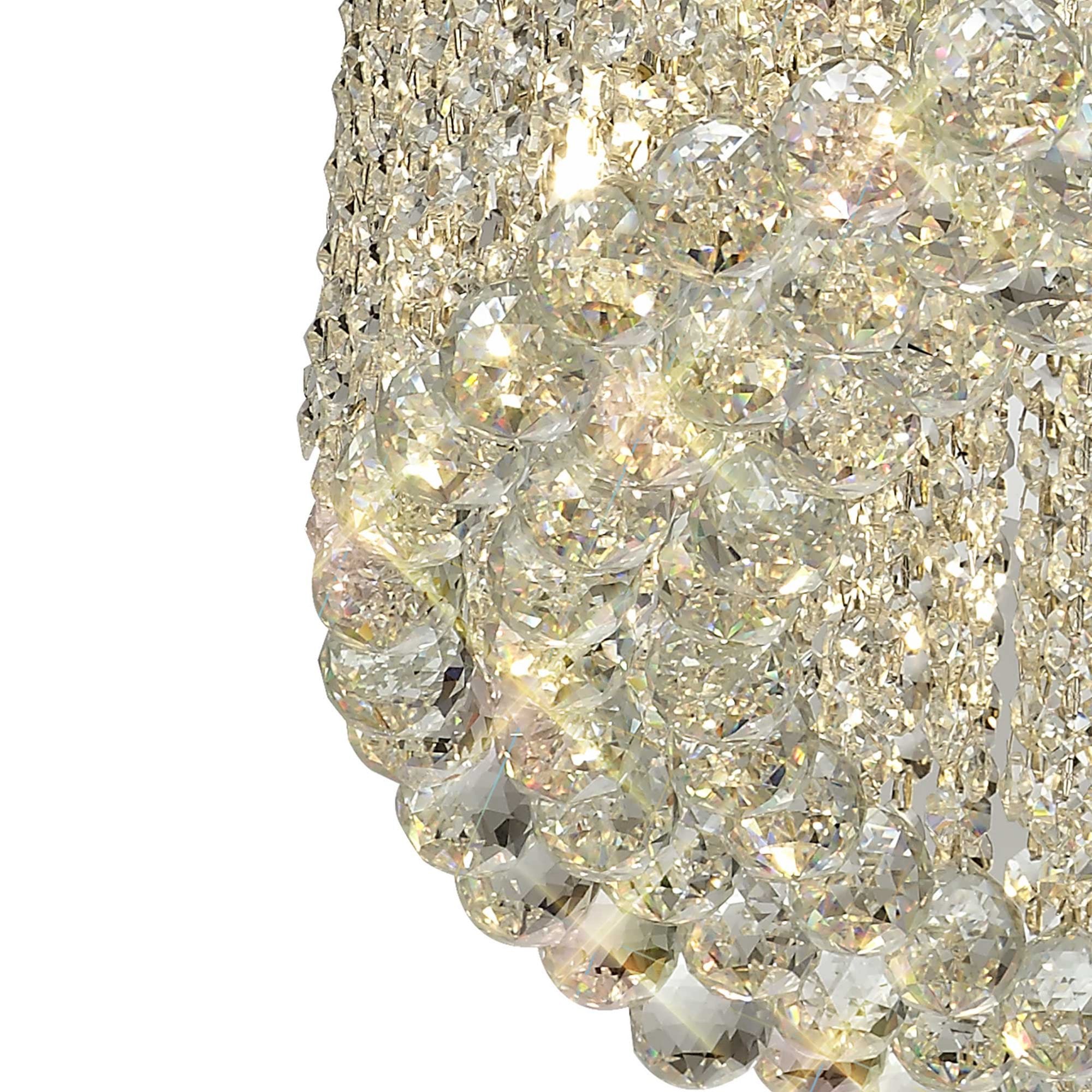 Diyas Empire 60cm Round Pendant Chandelier - Polished Chrome/Crystal