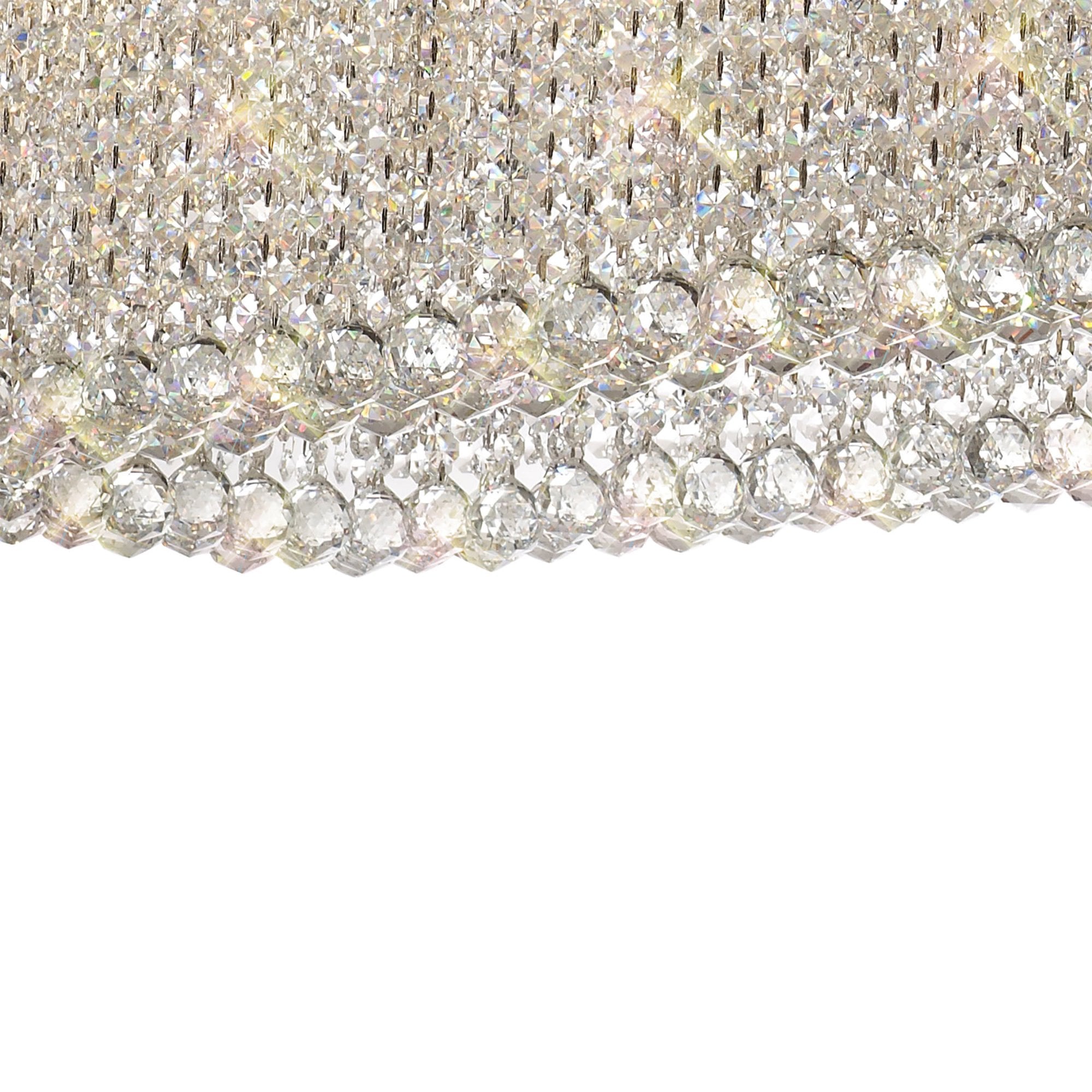 Diyas Empire 122x51cm Rectangular Pendant Chandelier - Polished Chrome/Crystal