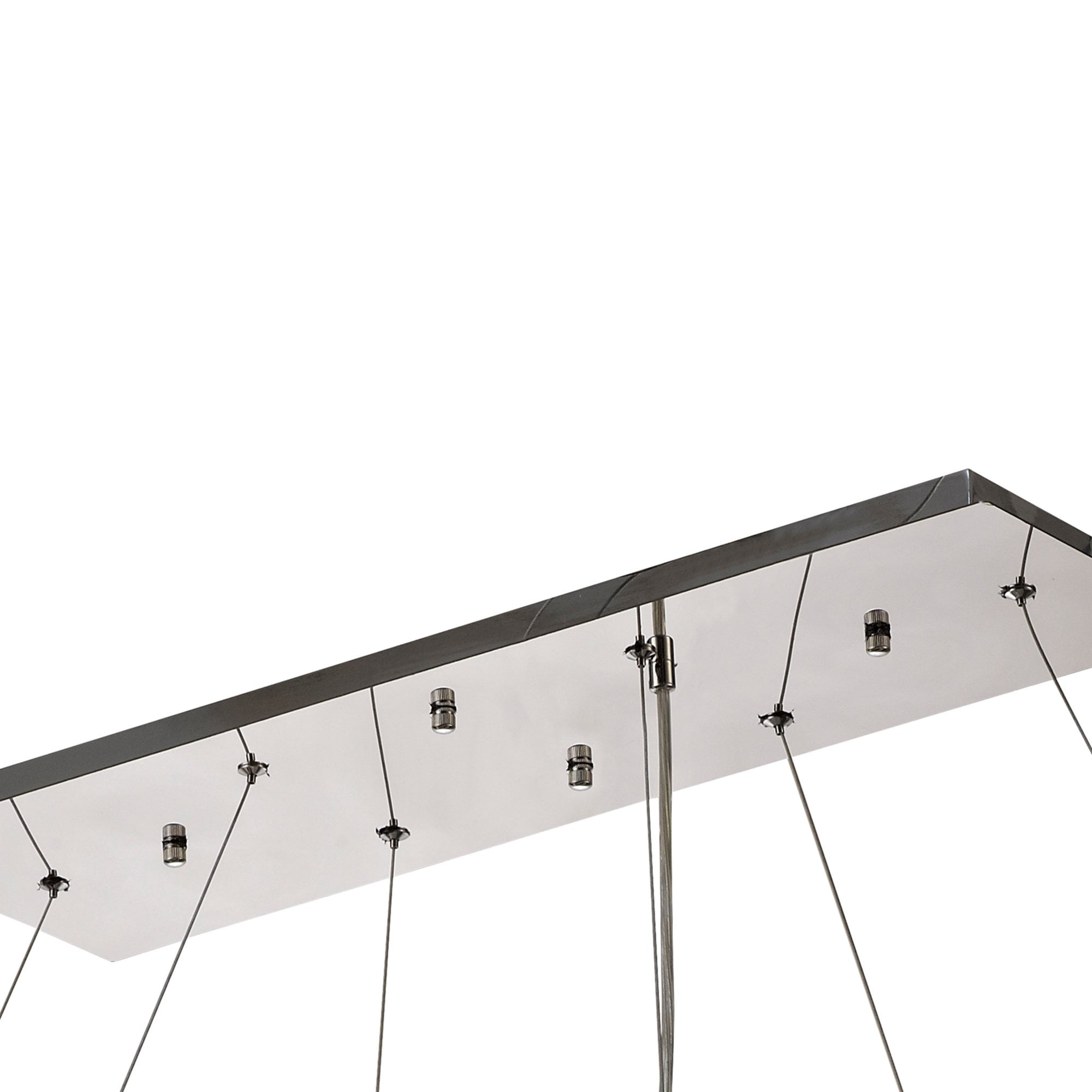 Diyas Empire 122x51cm Rectangular Pendant Chandelier - Polished Chrome/Crystal