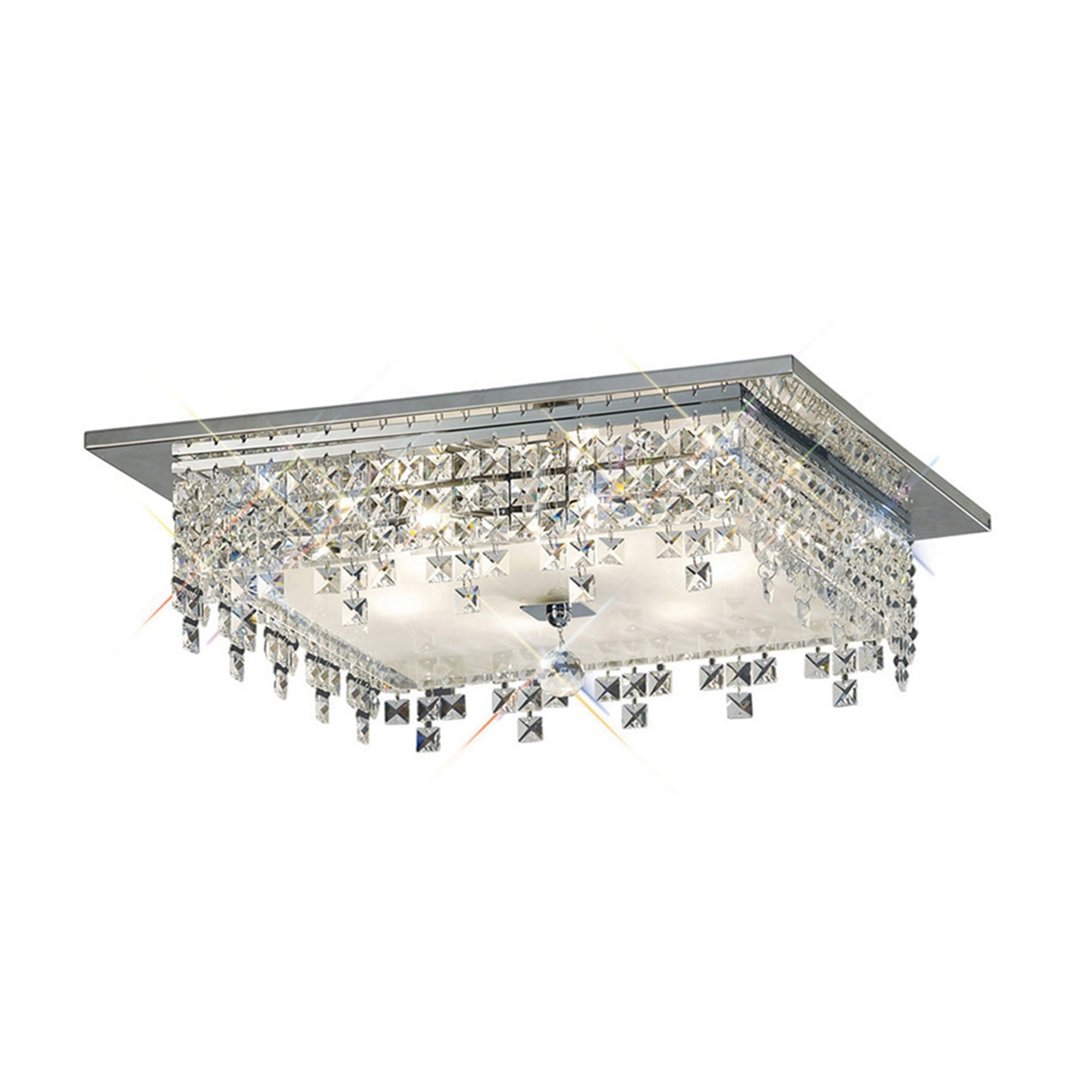 Diyas IL30264 Esta Ceiling Square 6 Light Polished Chrome/Glass/Crystal