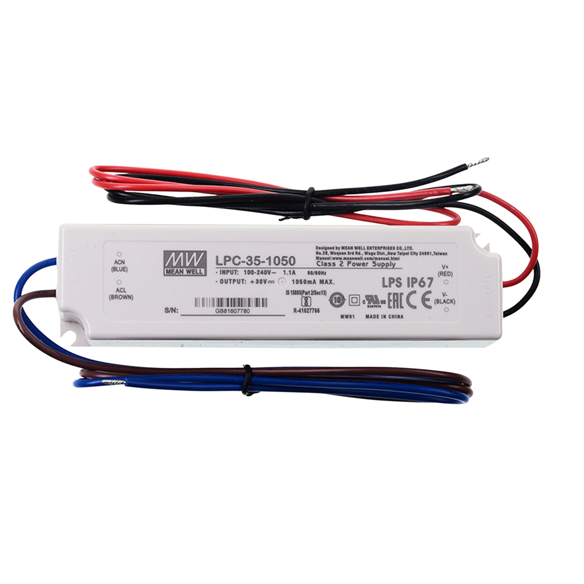 Non Dimmable Driver T-LPC-35-1050 - 1050mA