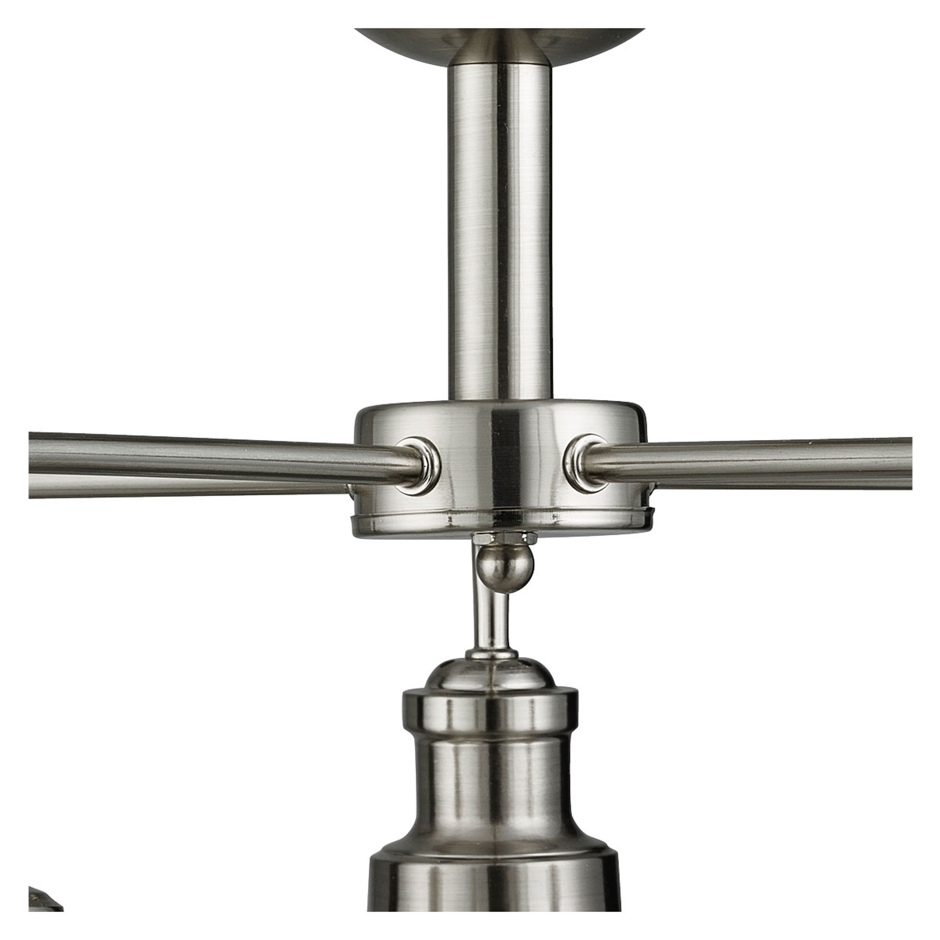 Searchlight Beech 5 Light Ceiling Fitting - Satin Silver & Marble Glass Shades