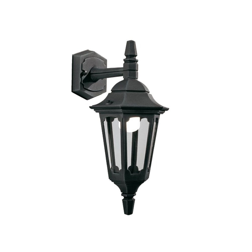Elstead Parish Mini Single Down Wall Lantern - Black
