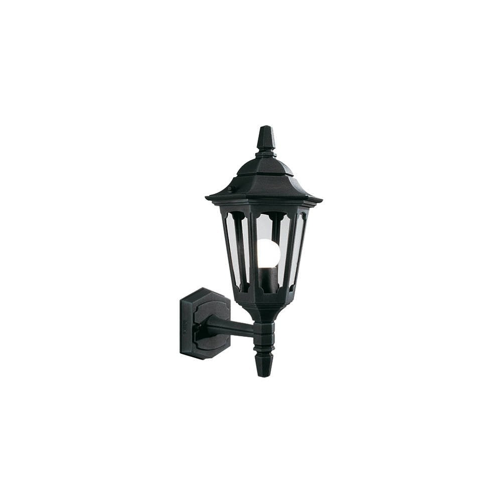 Elstead Parish Mini Single Up Wall Lantern - Black