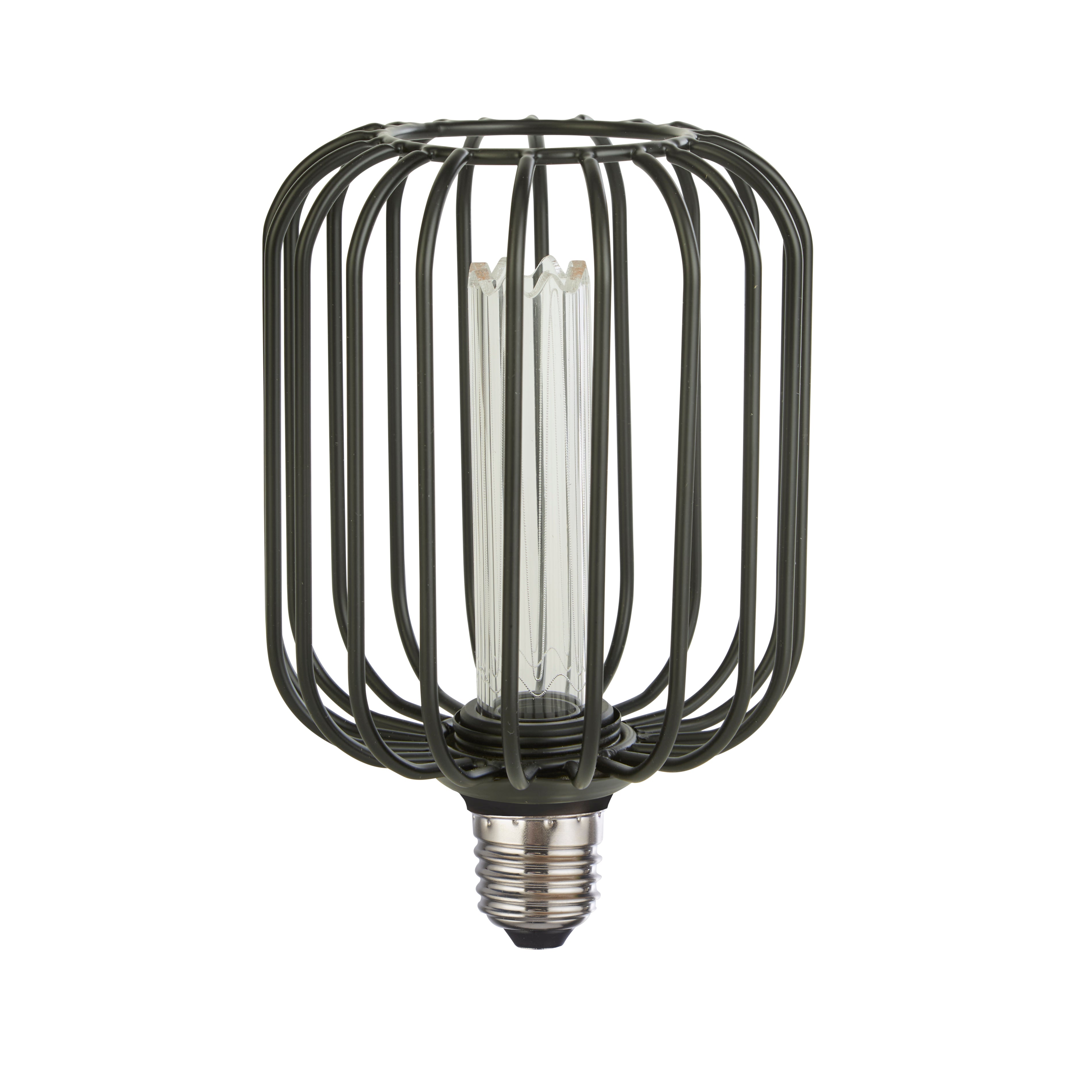 Searchlight E27 LED 3.5W Drum Lamp - 1800K - Dimmable - Black