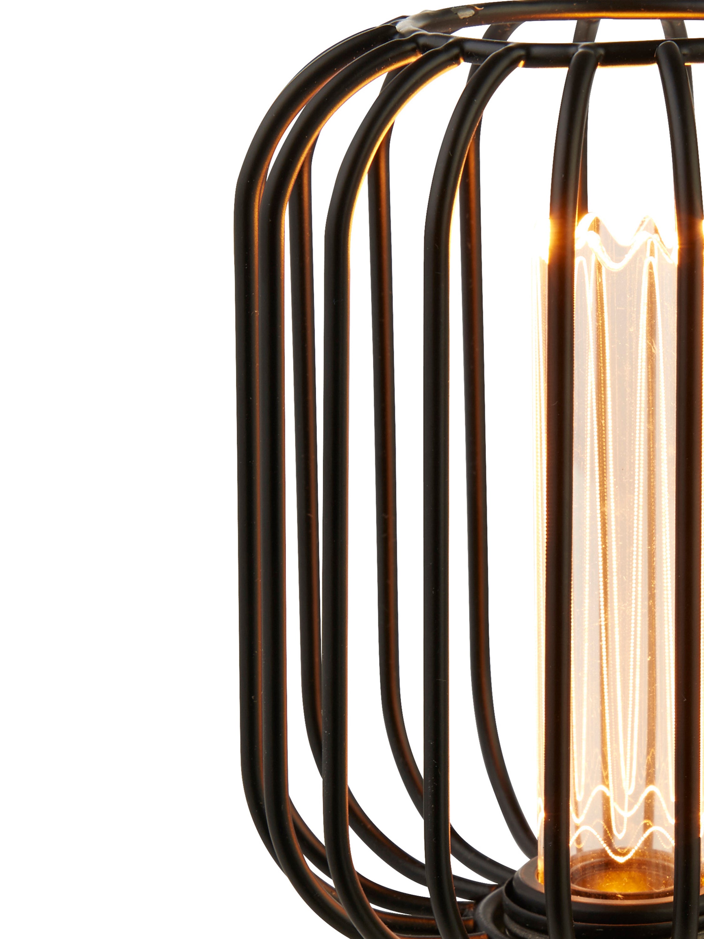 Searchlight E27 LED 3.5W Drum Lamp - 1800K - Dimmable - Black