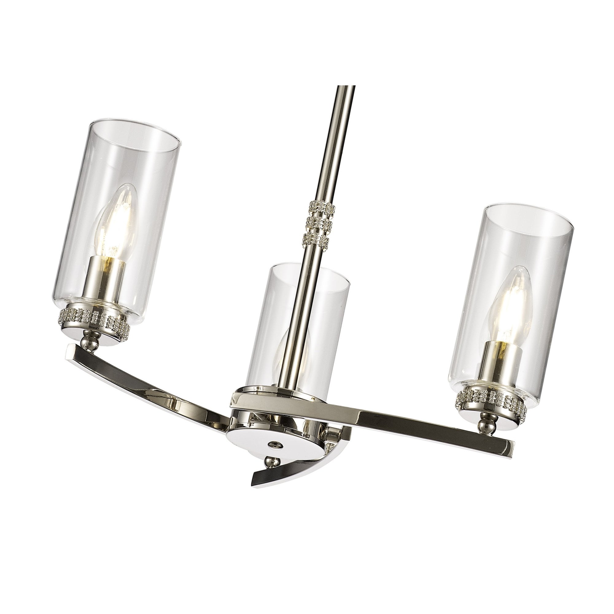 Fabula Heathcote 3 Light Pendant/Semi-Flush Light - Polished Nickel