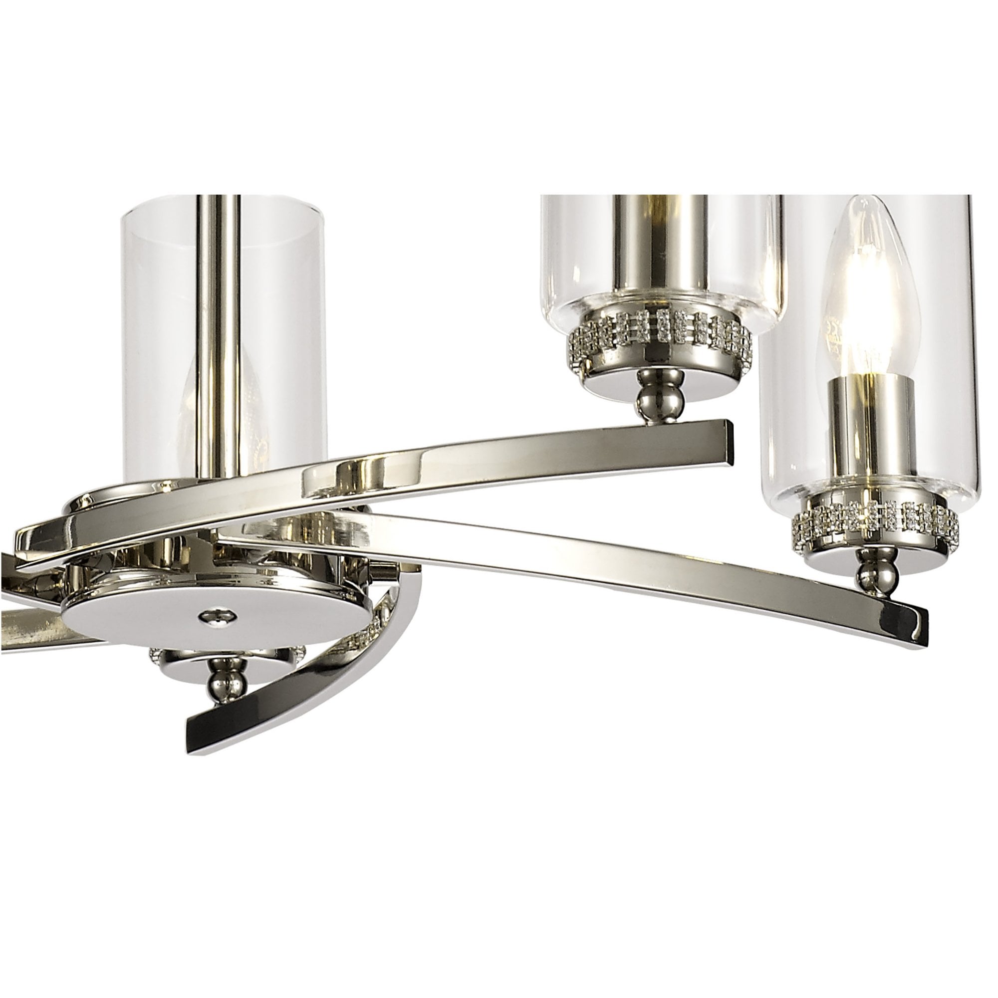 Fabula Heathcote 5 Light Pendant/Semi-Flush Light - Polished Nickel