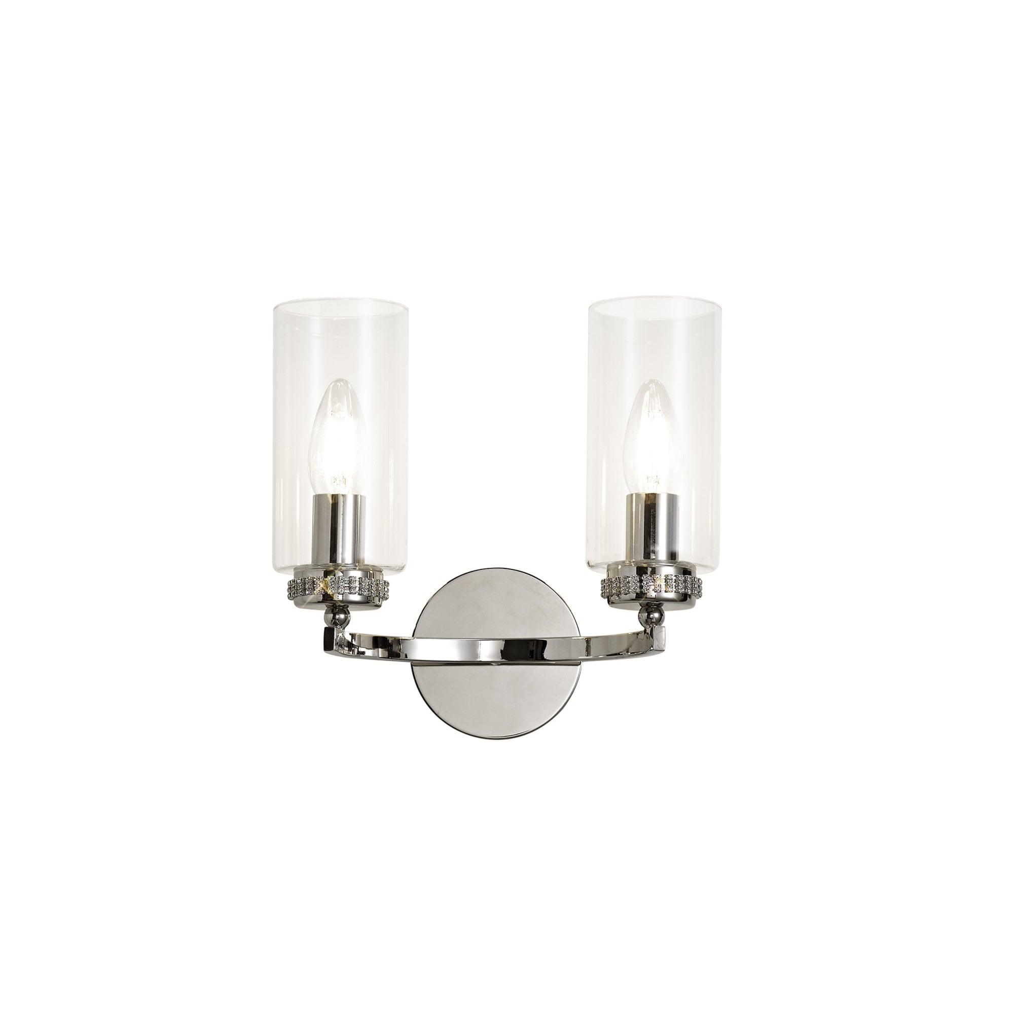 Fabula Heathcote 2 Light Wall Lamp - Polished Nickel