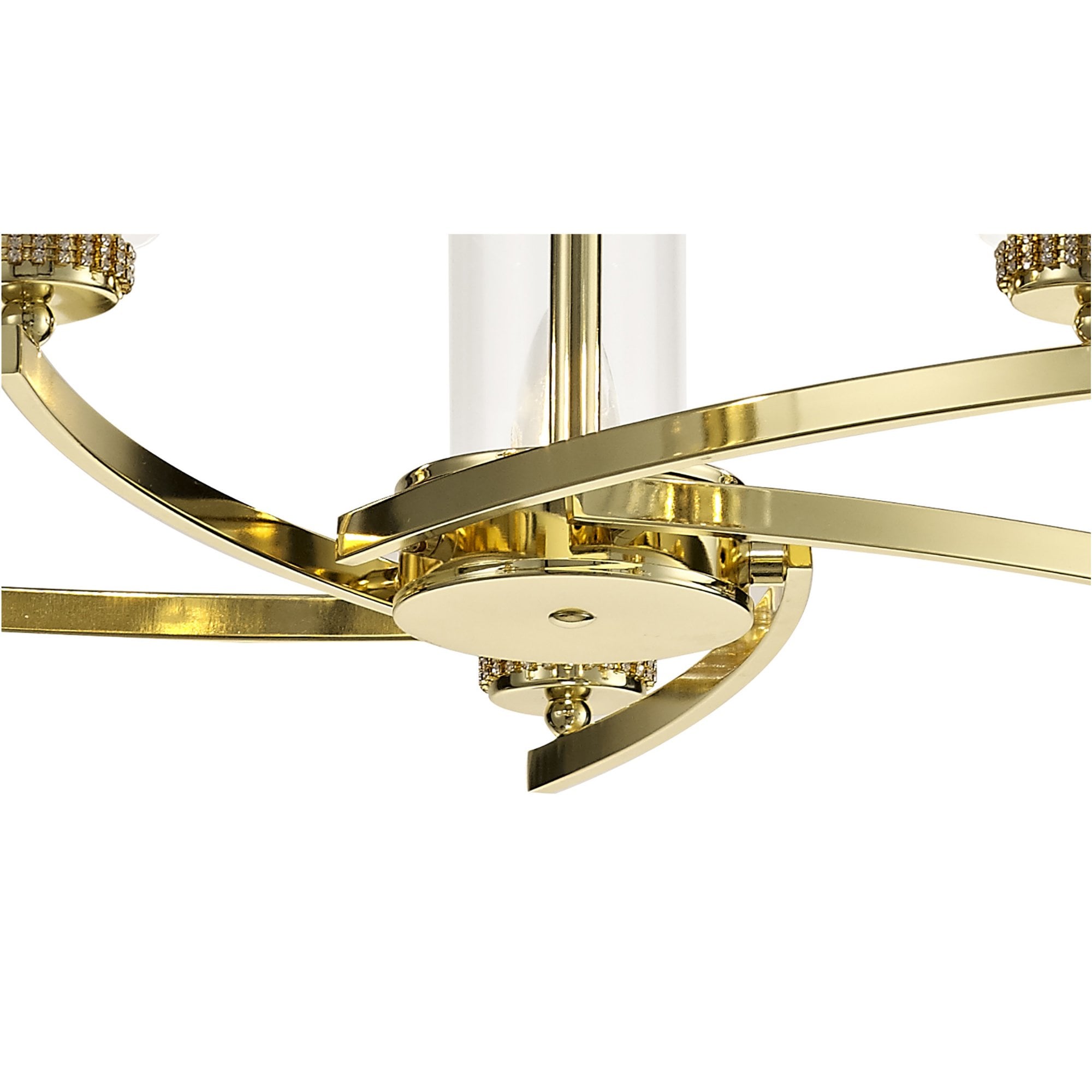 Fabula Heathcote 5 Light Pendant/Semi-Flush Light - Polished Gold