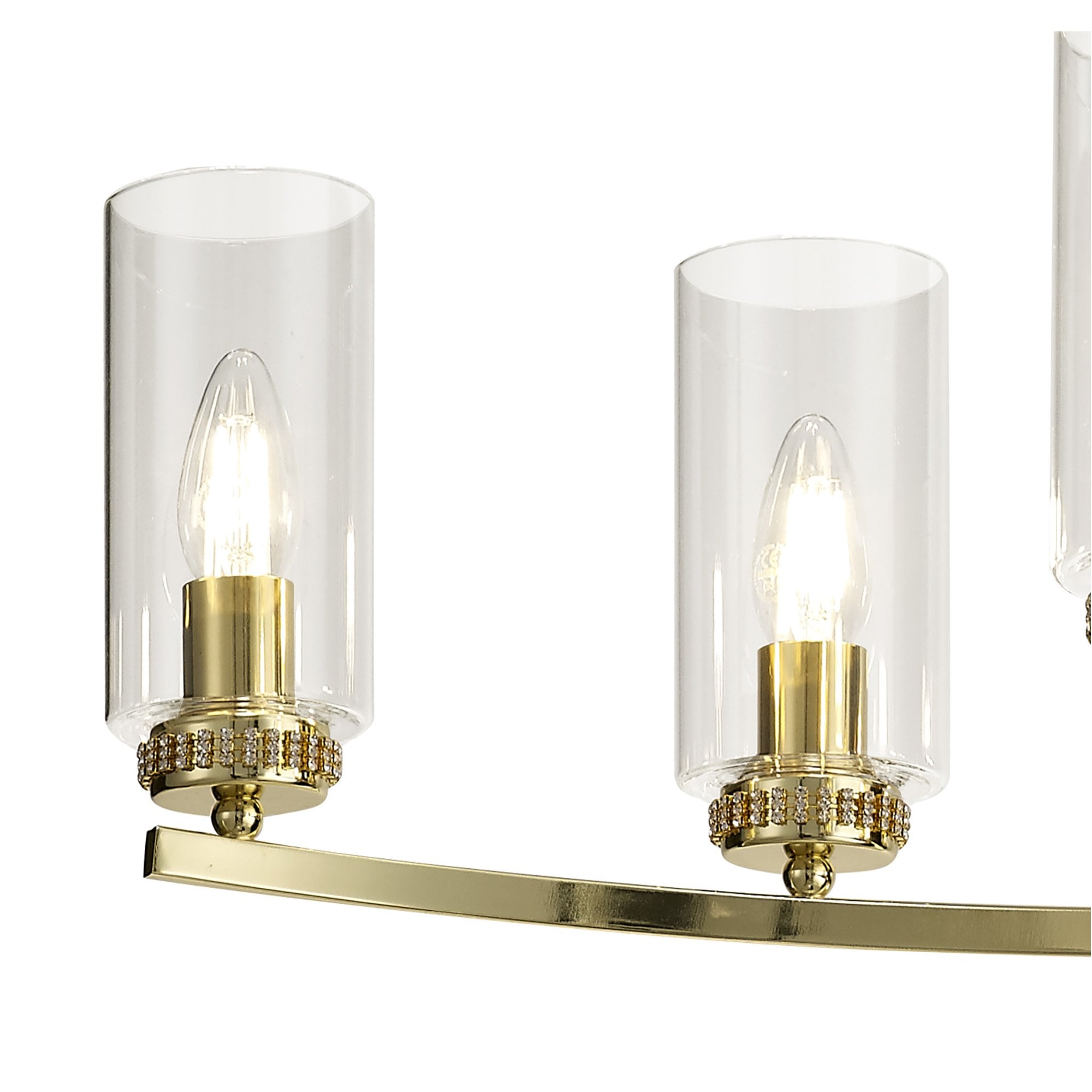 Fabula Heathcote 6 Light Rectangular Pendant/Semi-Flush Light - Polished Gold
