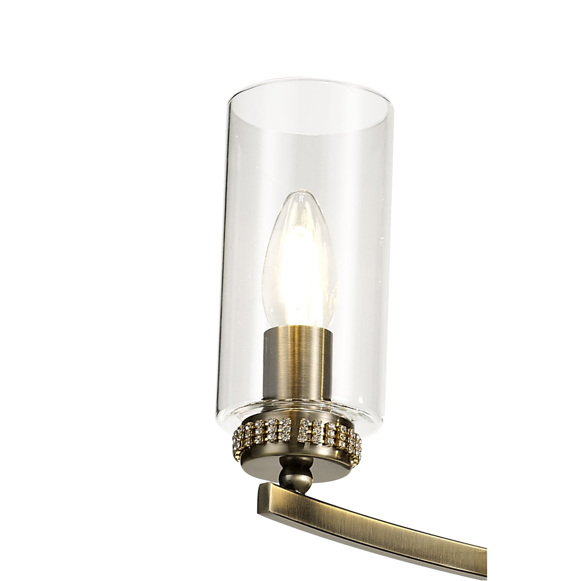 Fabula Heathcote 3 Light Pendant/Semi-Flush Light - Antique Brass