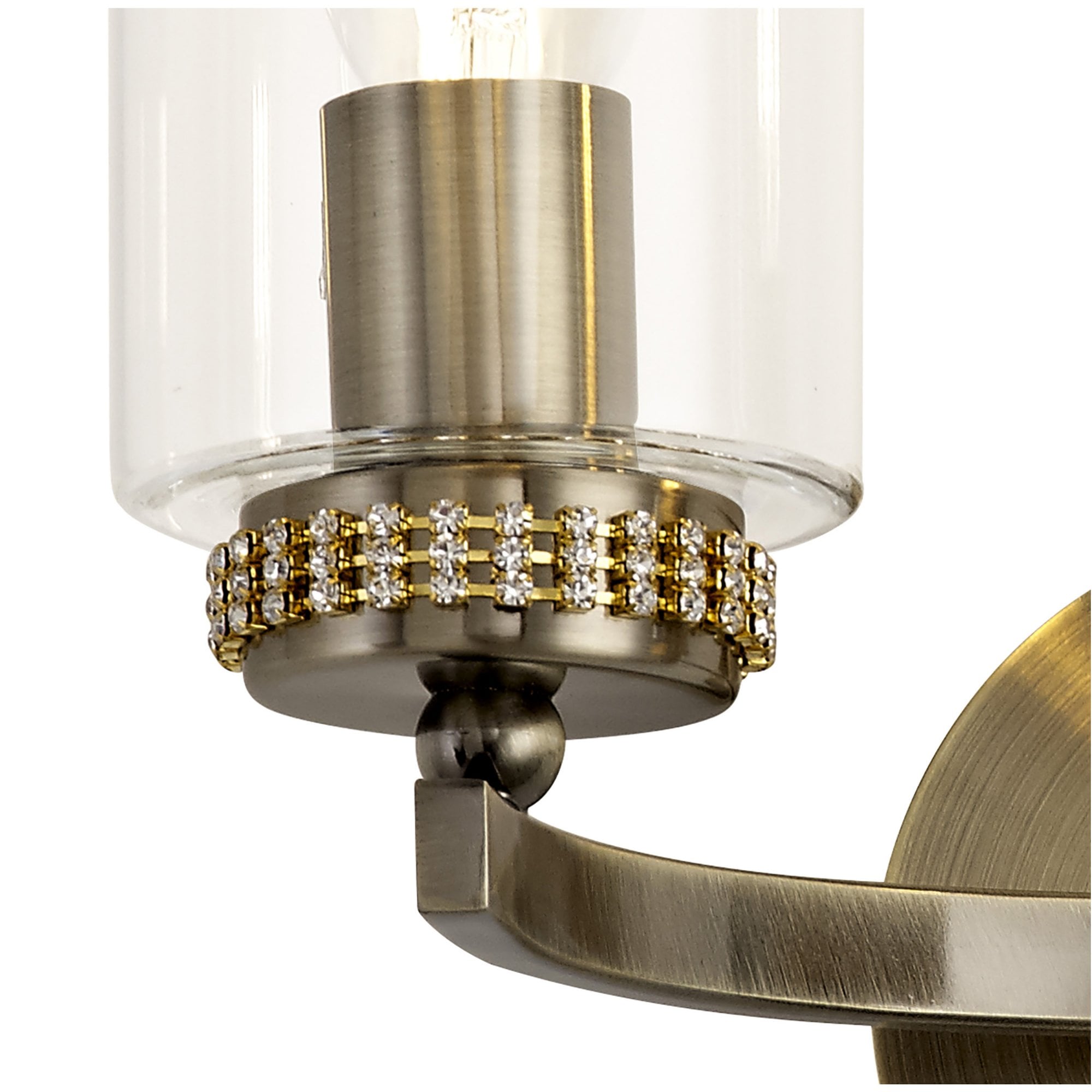Fabula Heathcote 2 Light Wall Lamp - Antique Brass