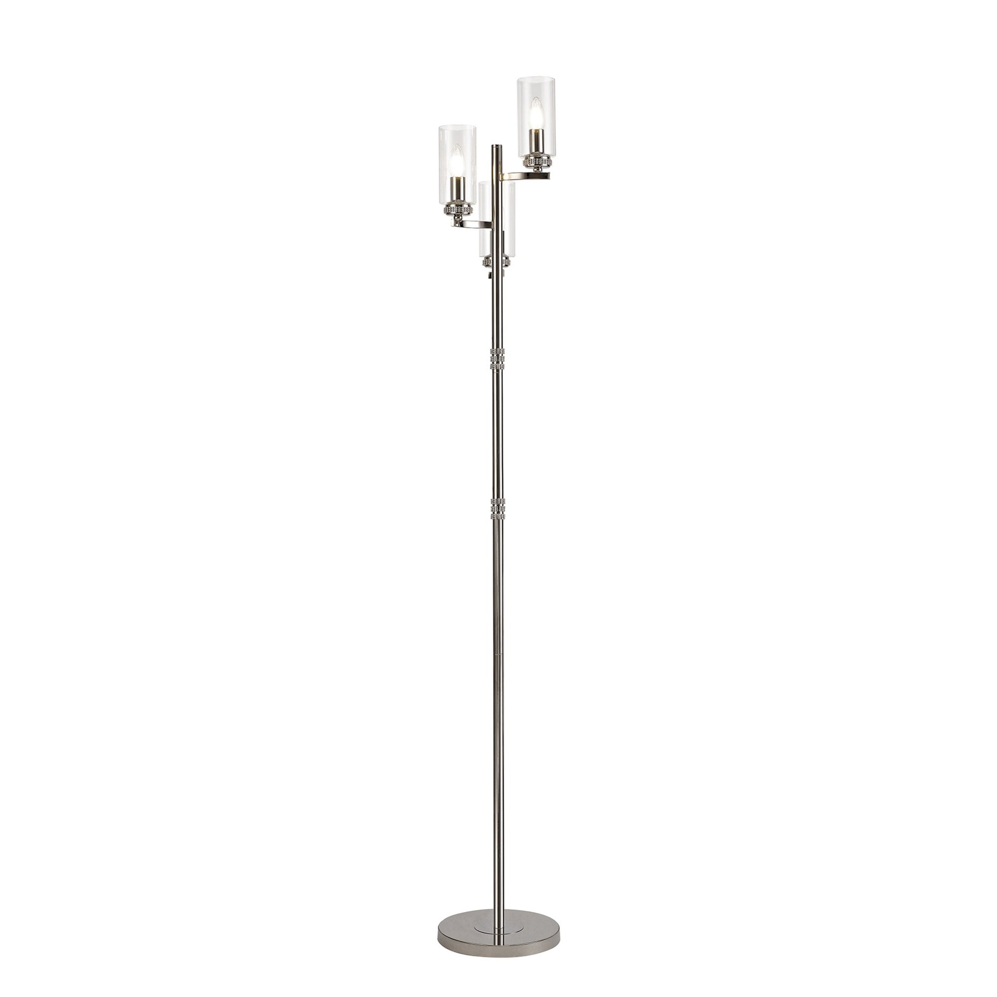 Fabula Heathcote 3 Light Floor Lamp - Polished Nickel