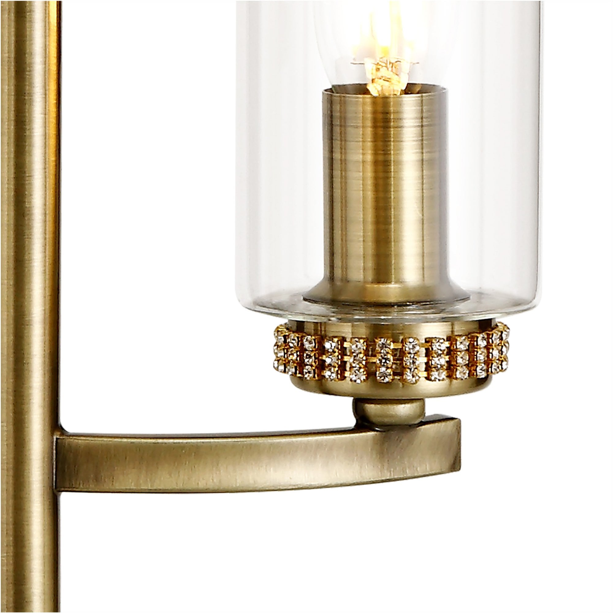 Fabula Heathcote 2 Light Table Lamp - Antique Brass