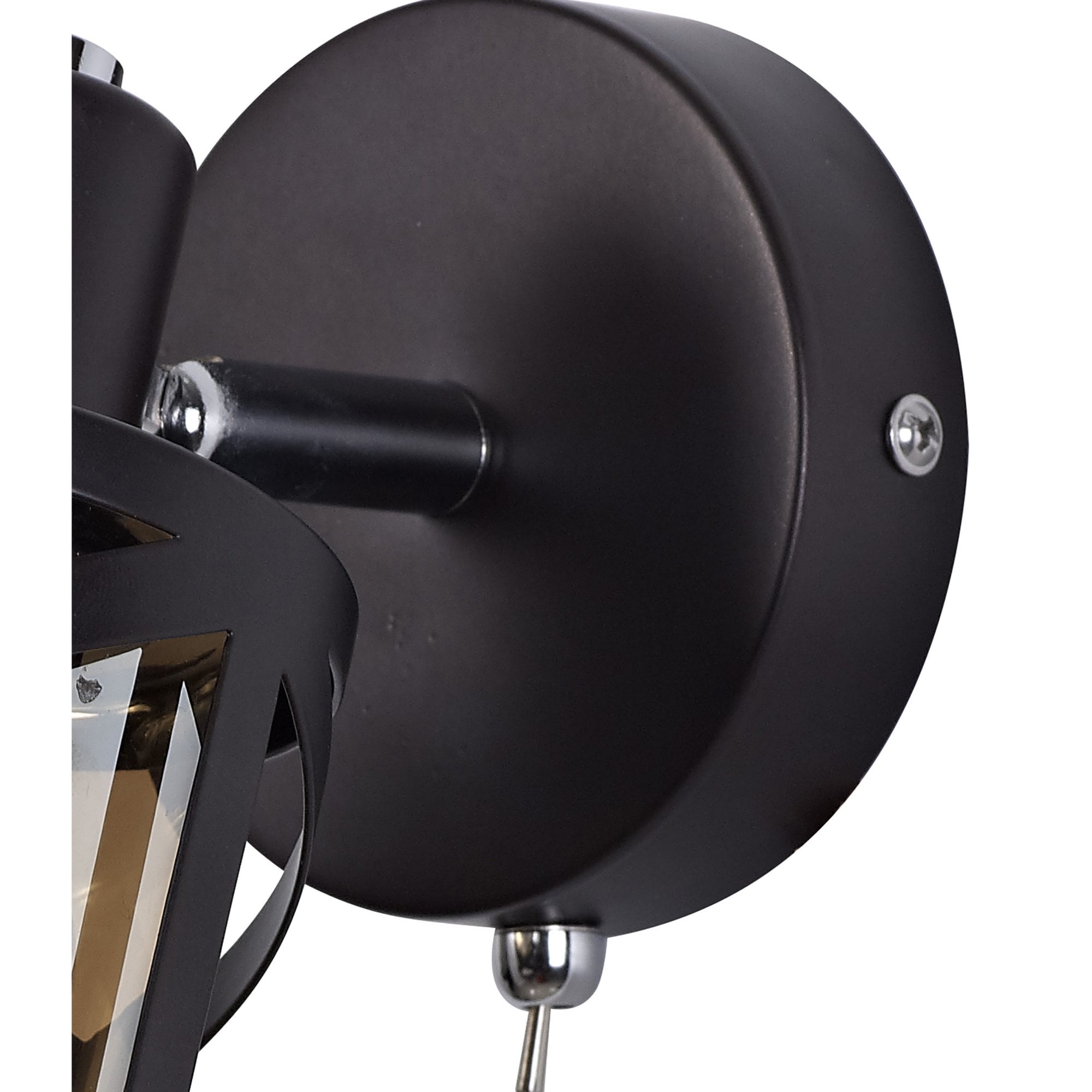 Fabula Leaden Single Spotlight - Oiled Bronze, Polished Chrome & Amber Glass