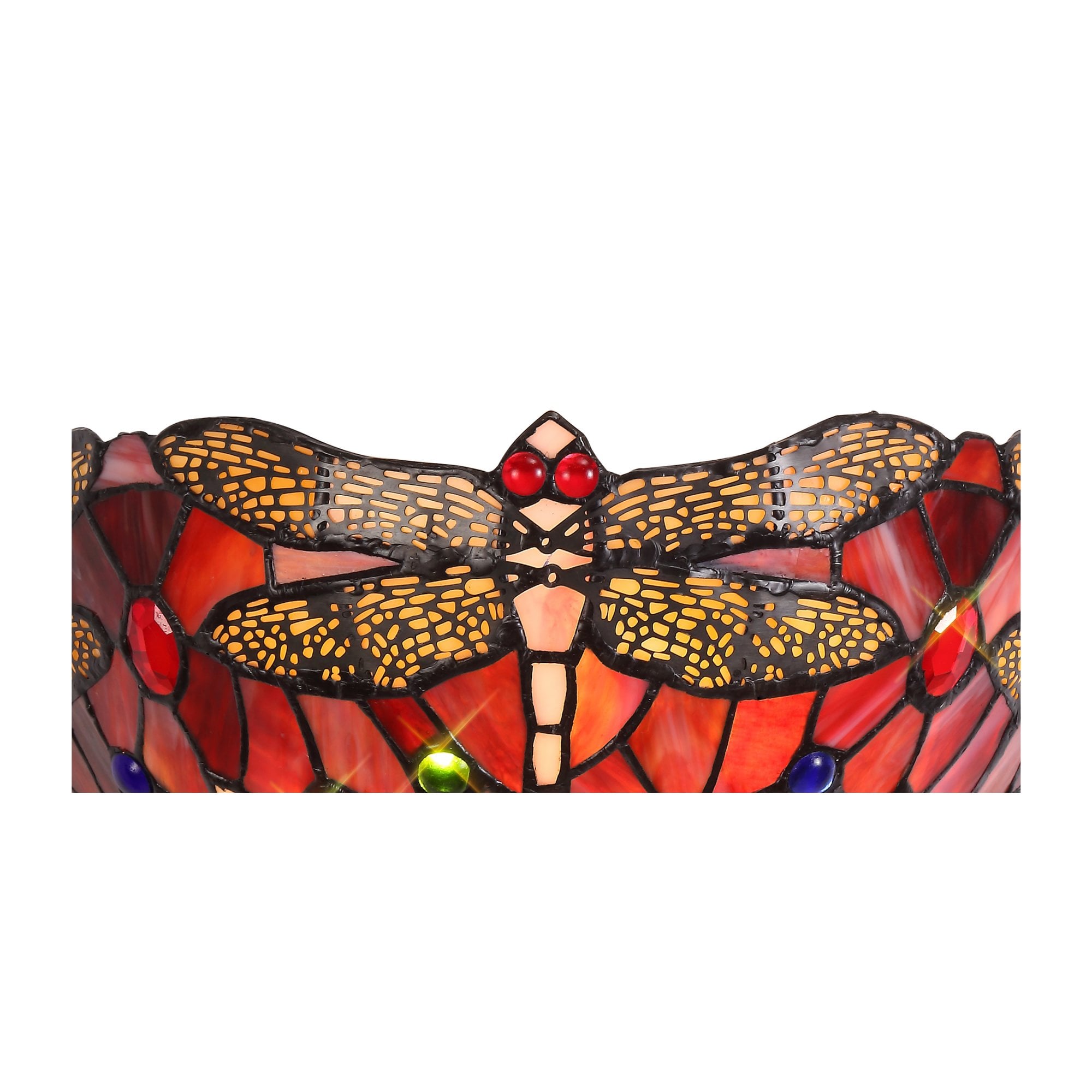 Fabula Hornbeam 2 Light Tiffany Wall Lamp - Purple & Pink