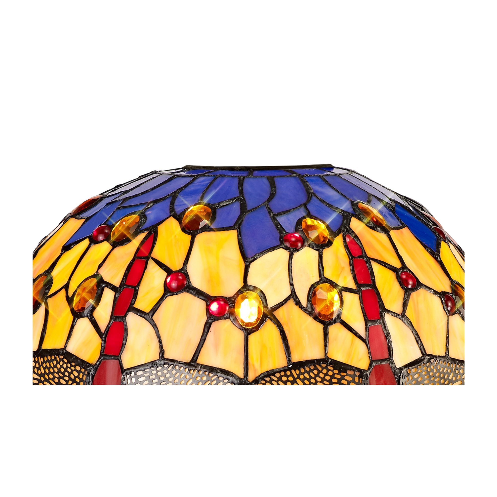 Fabula Hornbeam 30cm Tiffany Shade - Blue & Orange - Shade Only