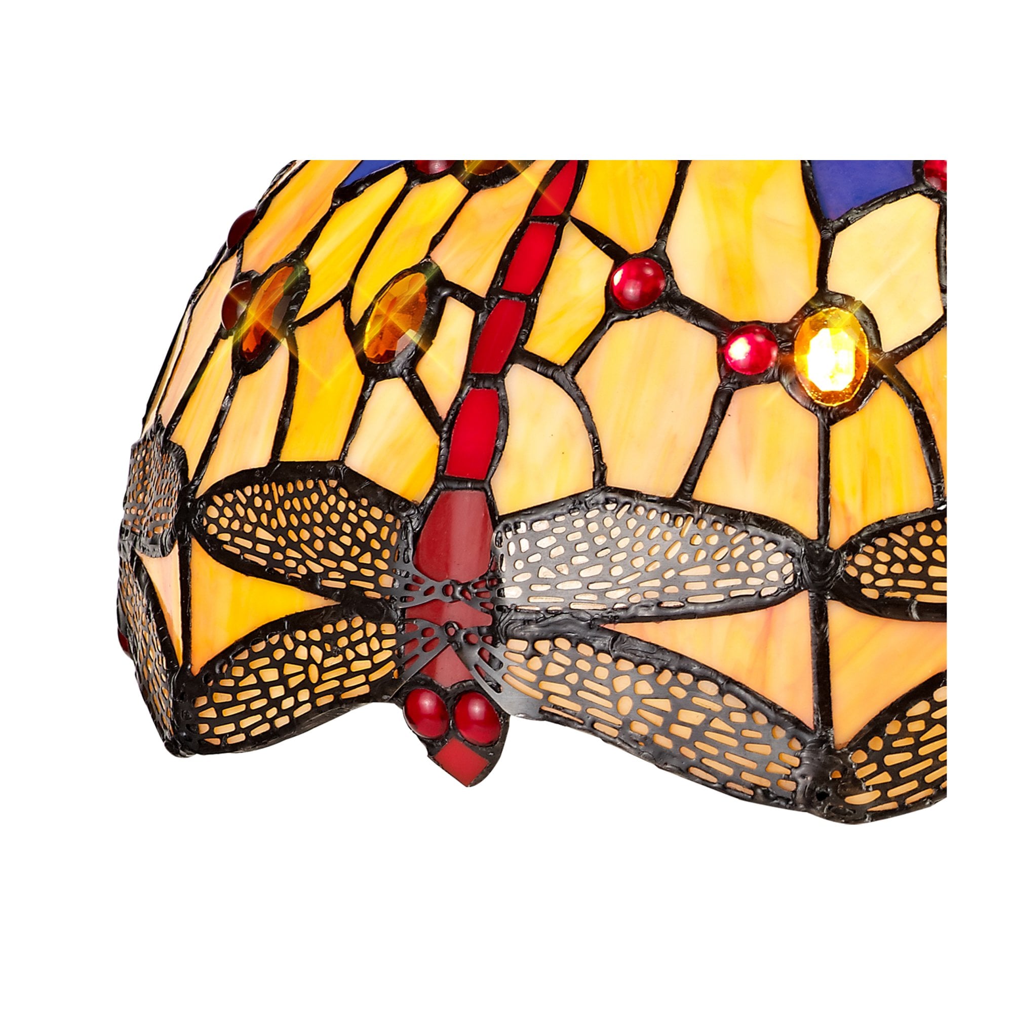 Fabula Hornbeam 30cm Tiffany Shade - Blue & Orange - Shade Only