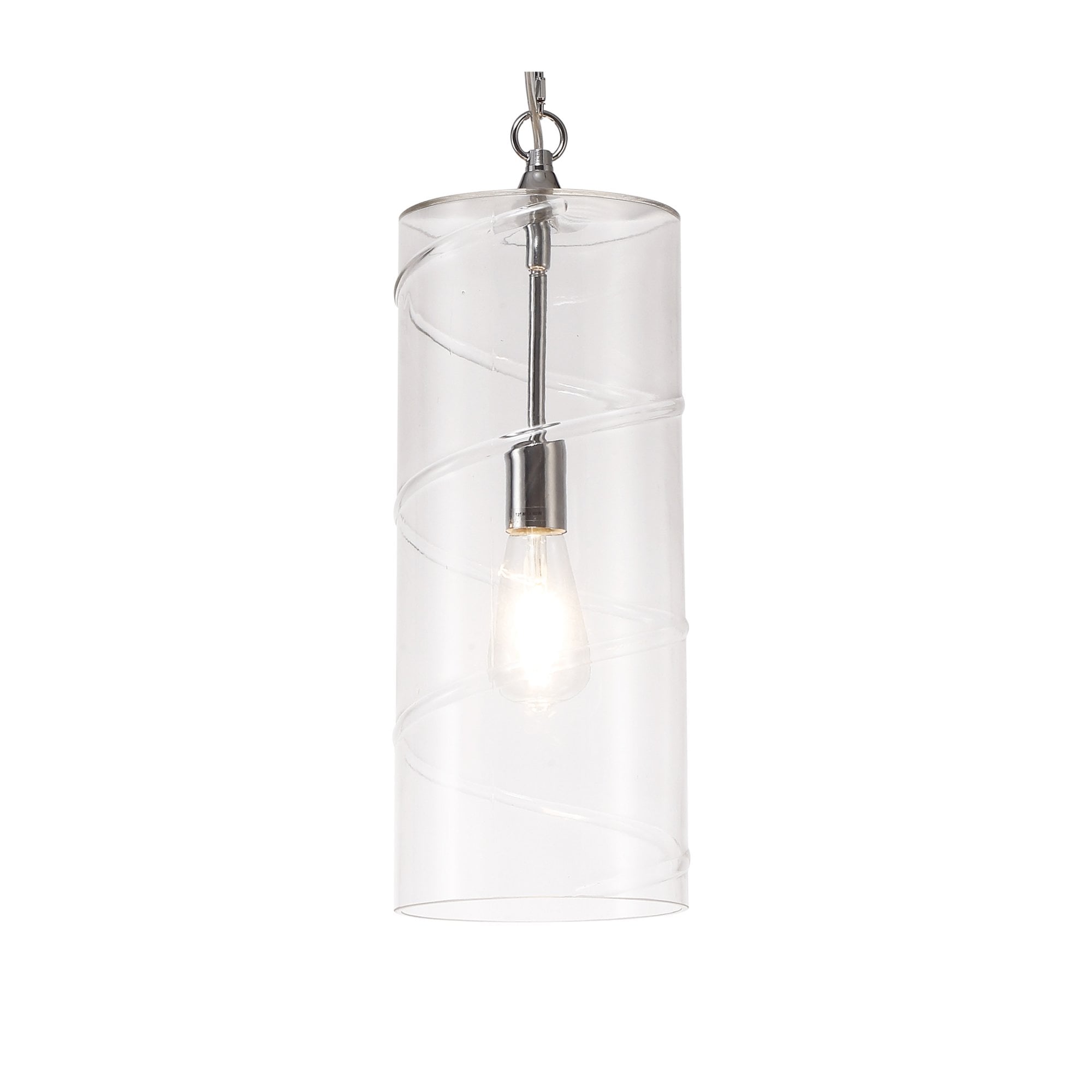Fabula Elmhurst Pendant - Polished Chrome & Clear Glass
