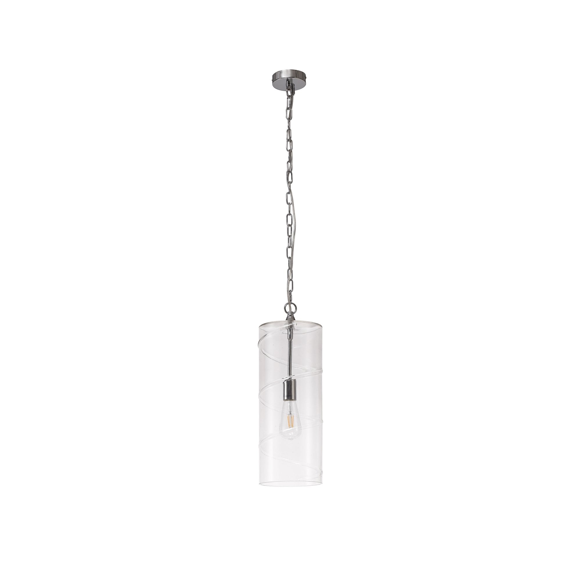 Fabula Elmhurst Pendant - Polished Chrome & Clear Glass