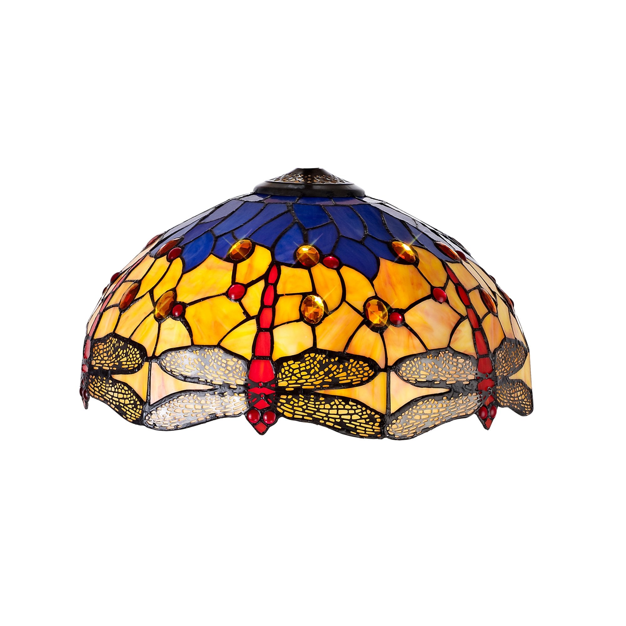 Fabula Hornbeam 40cm Tiffany Shade - Blue & Orange - Shade Only
