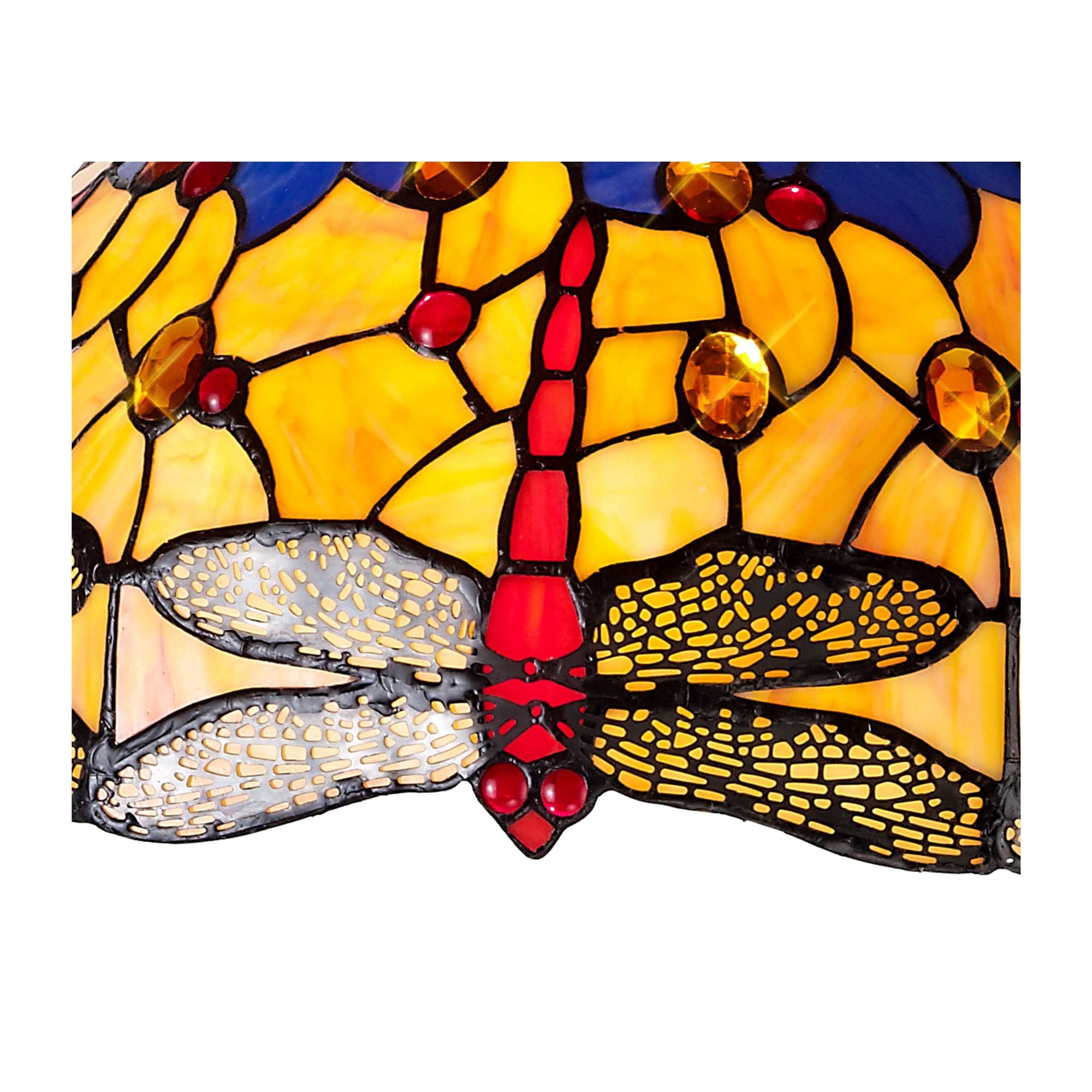 Fabula Hornbeam 40cm Tiffany Shade - Blue & Orange - Shade Only