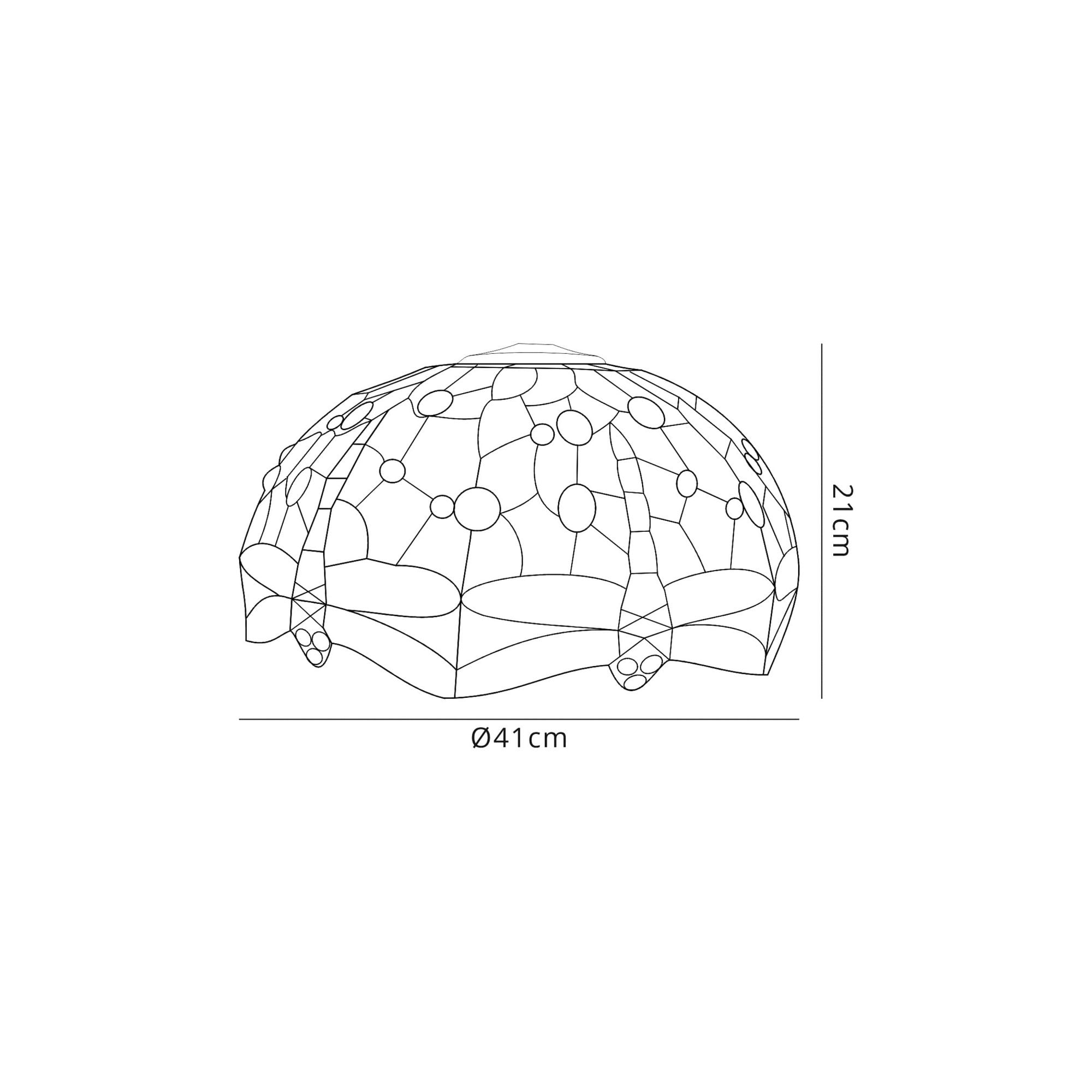 Fabula Hornbeam 40cm Tiffany Shade - Blue & Orange - Shade Only