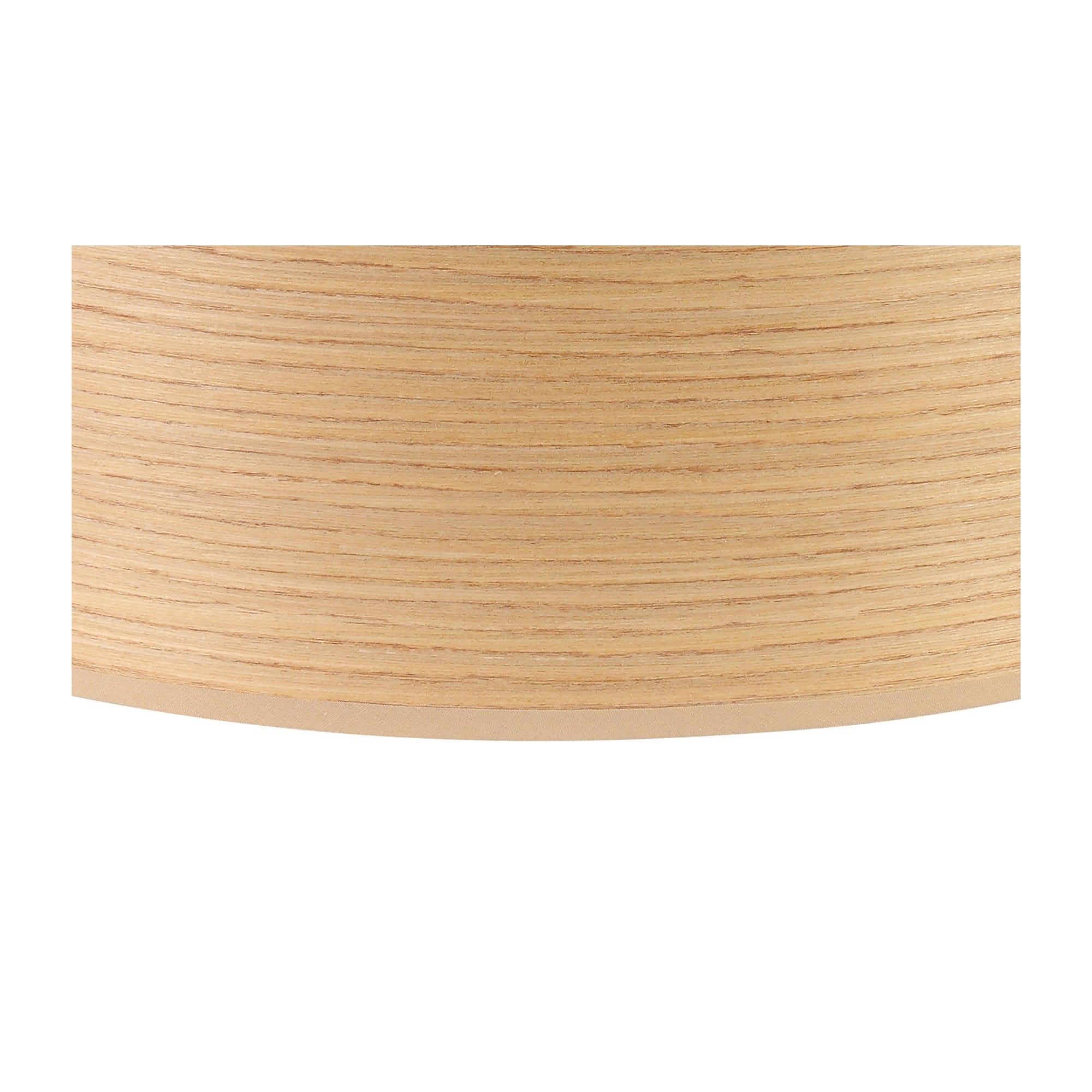 Fabula Buckhurst Round 395 x 180mm Wood Effect Shade - Light Oak & White Laminate - Shade Only