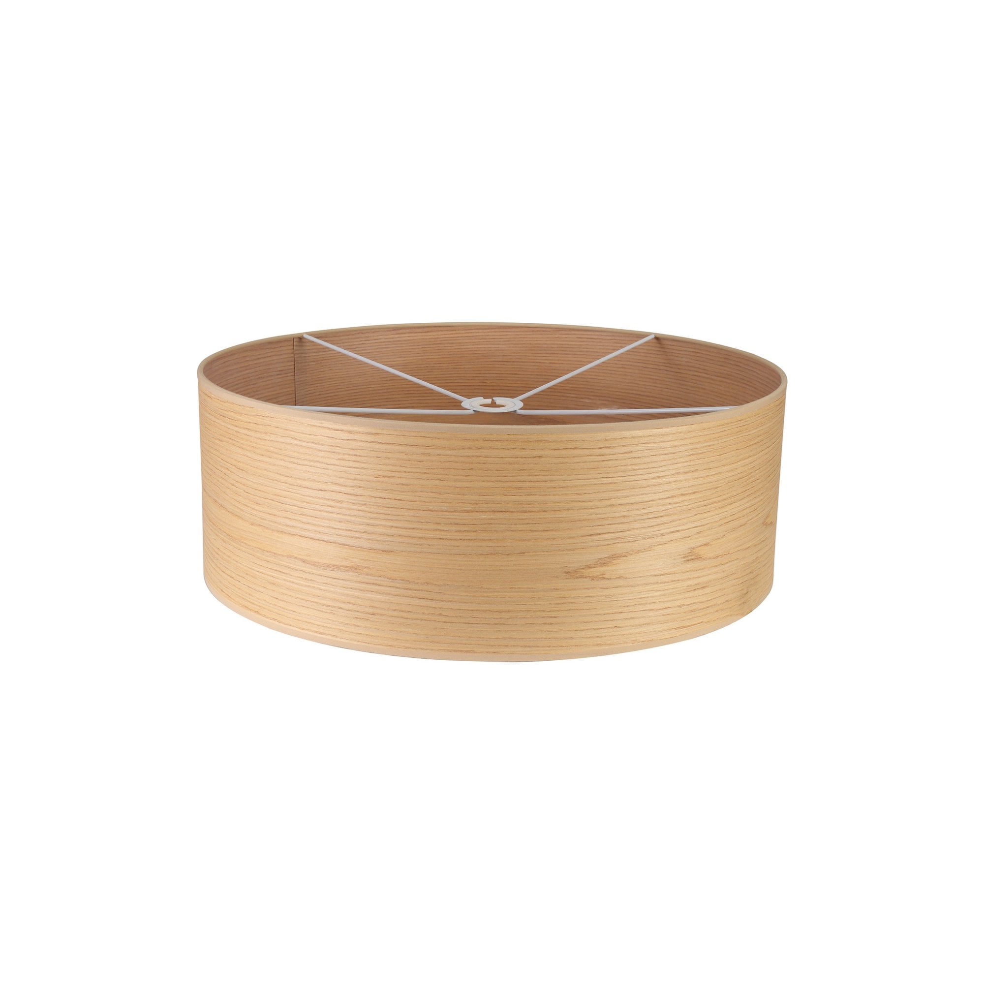 Fabula Buckhurst Round 600 x 210mm Wood Effect Shade - Light Oak & White Laminate - Shade Only